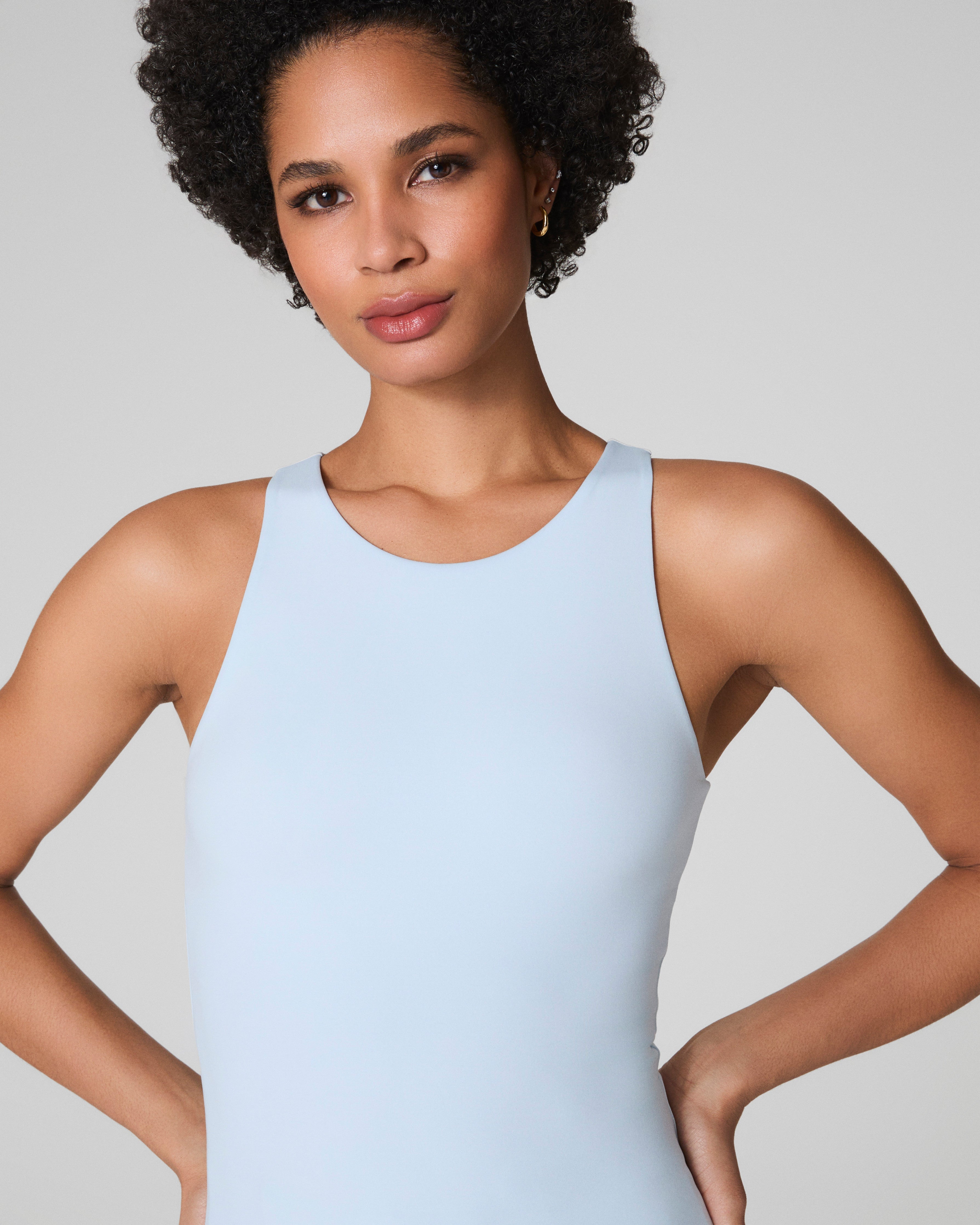 SPANXsmooth™ Jersey High Neck Tank | Sky