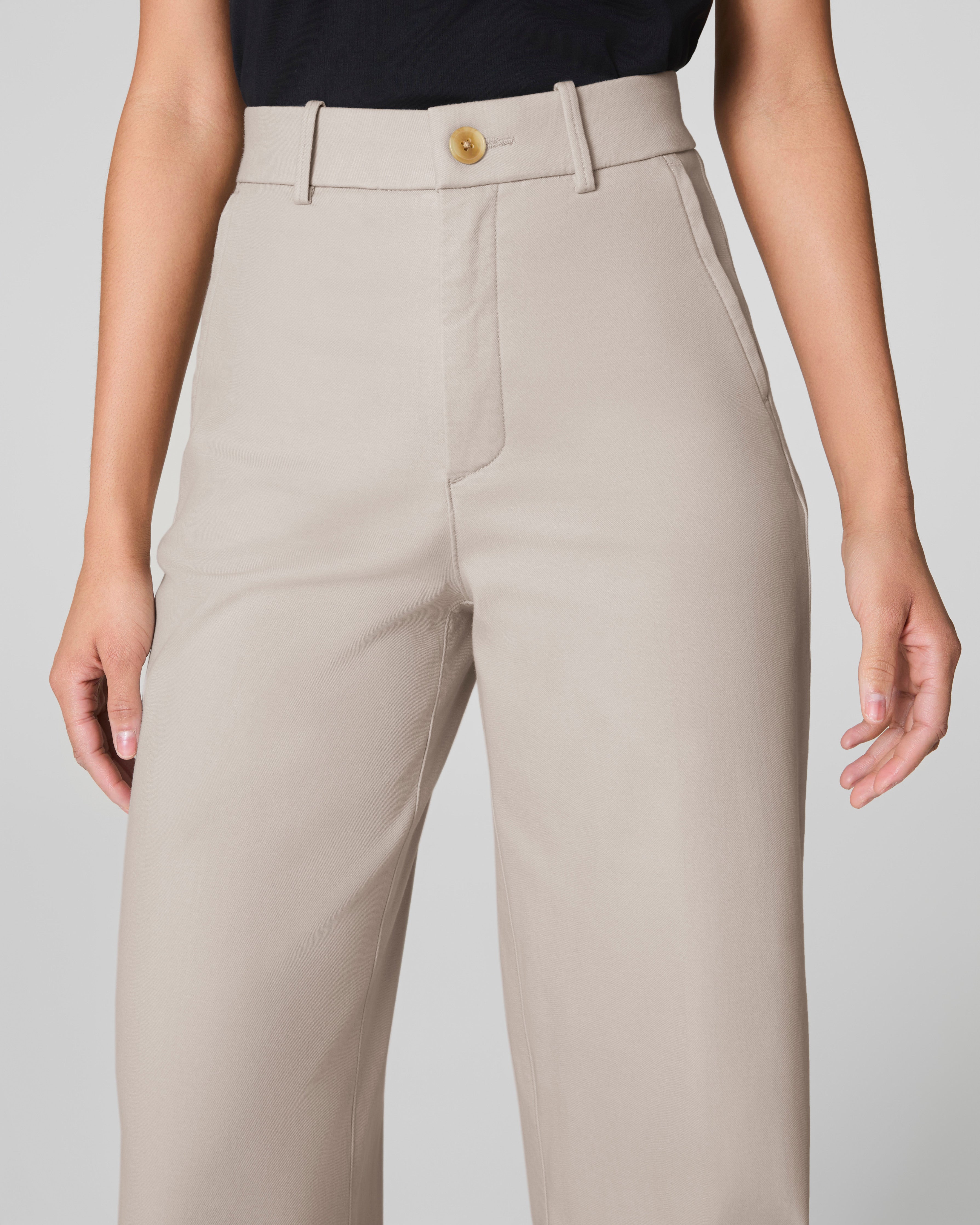 SPANXsupersmooth™ Stretch Twill Wide Leg Pant | Bone