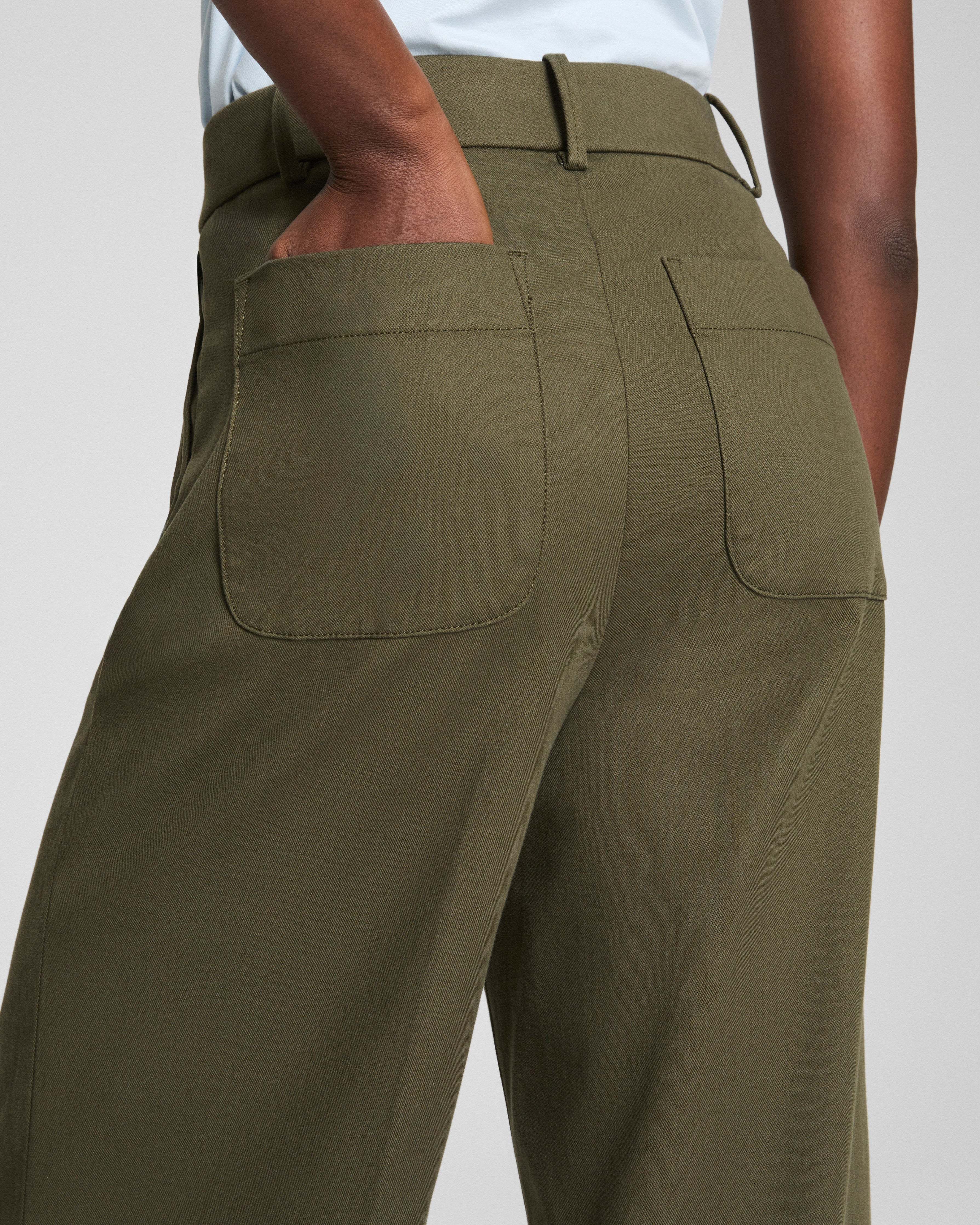 SPANXsupersmooth™ Stretch Twill Wide Leg Pant | Dark Pine