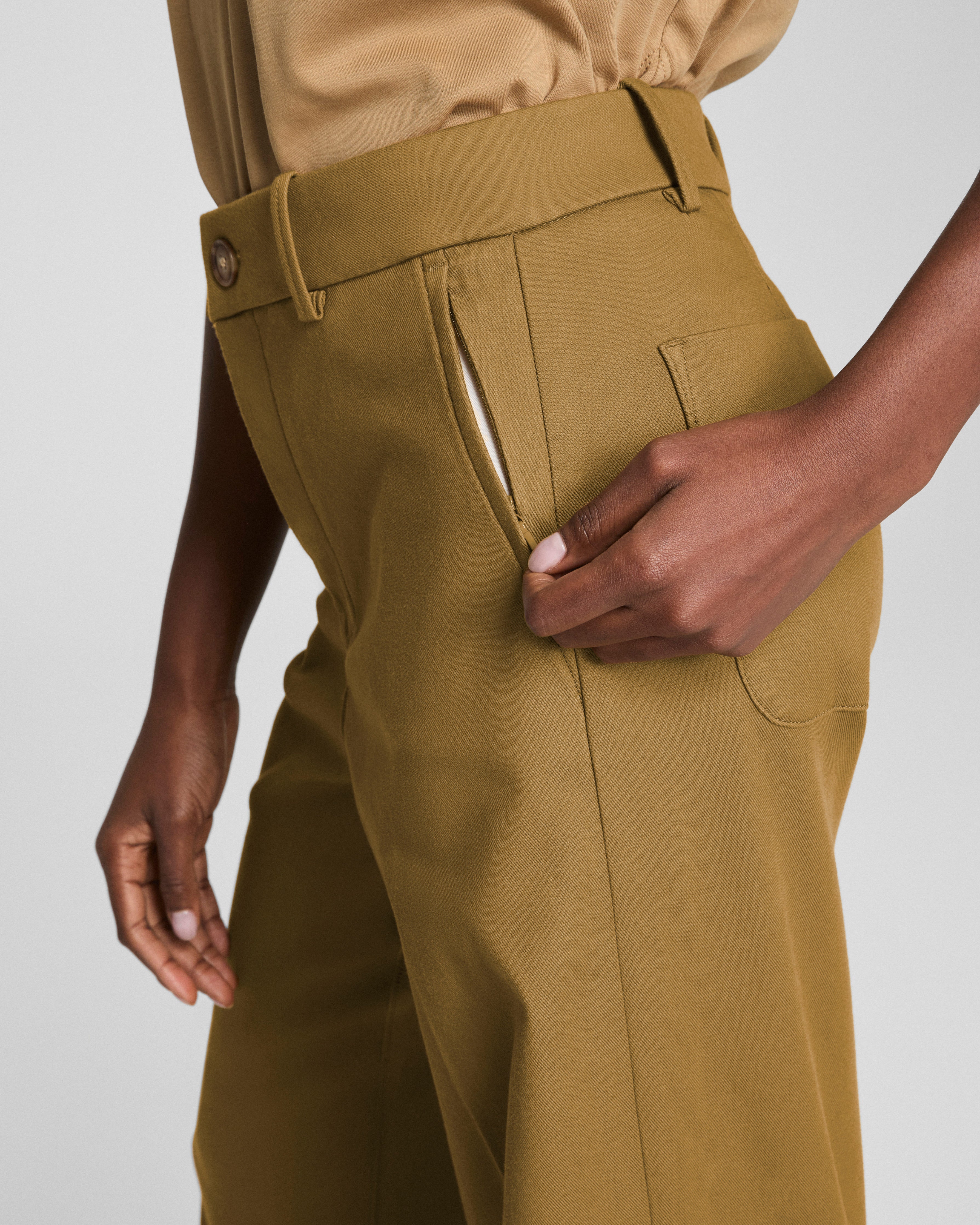 SPANXsupersmooth™ Stretch Twill Wide Leg Pant | Flax