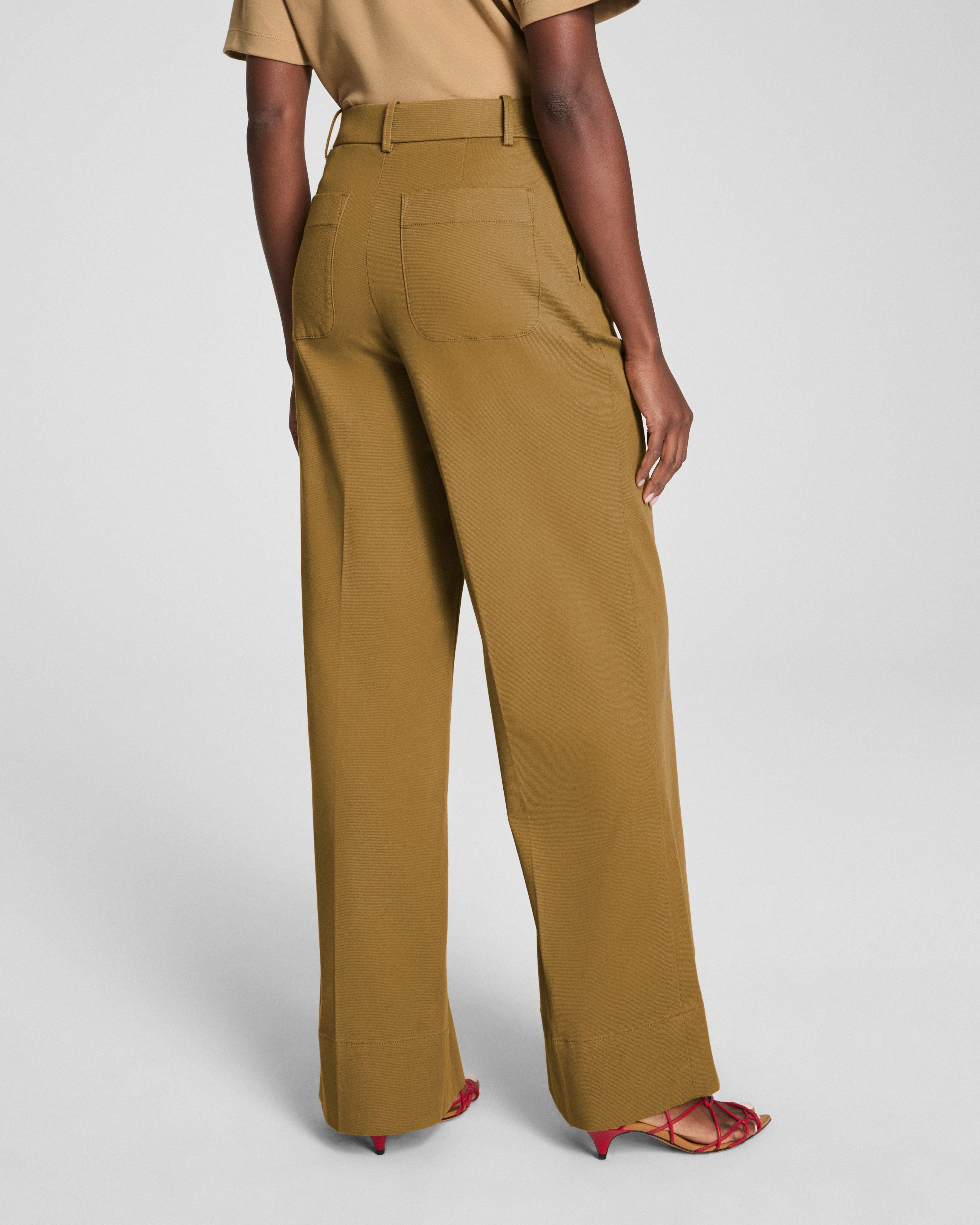 SPANXsupersmooth™ Stretch Twill Wide Leg Pant | Flax