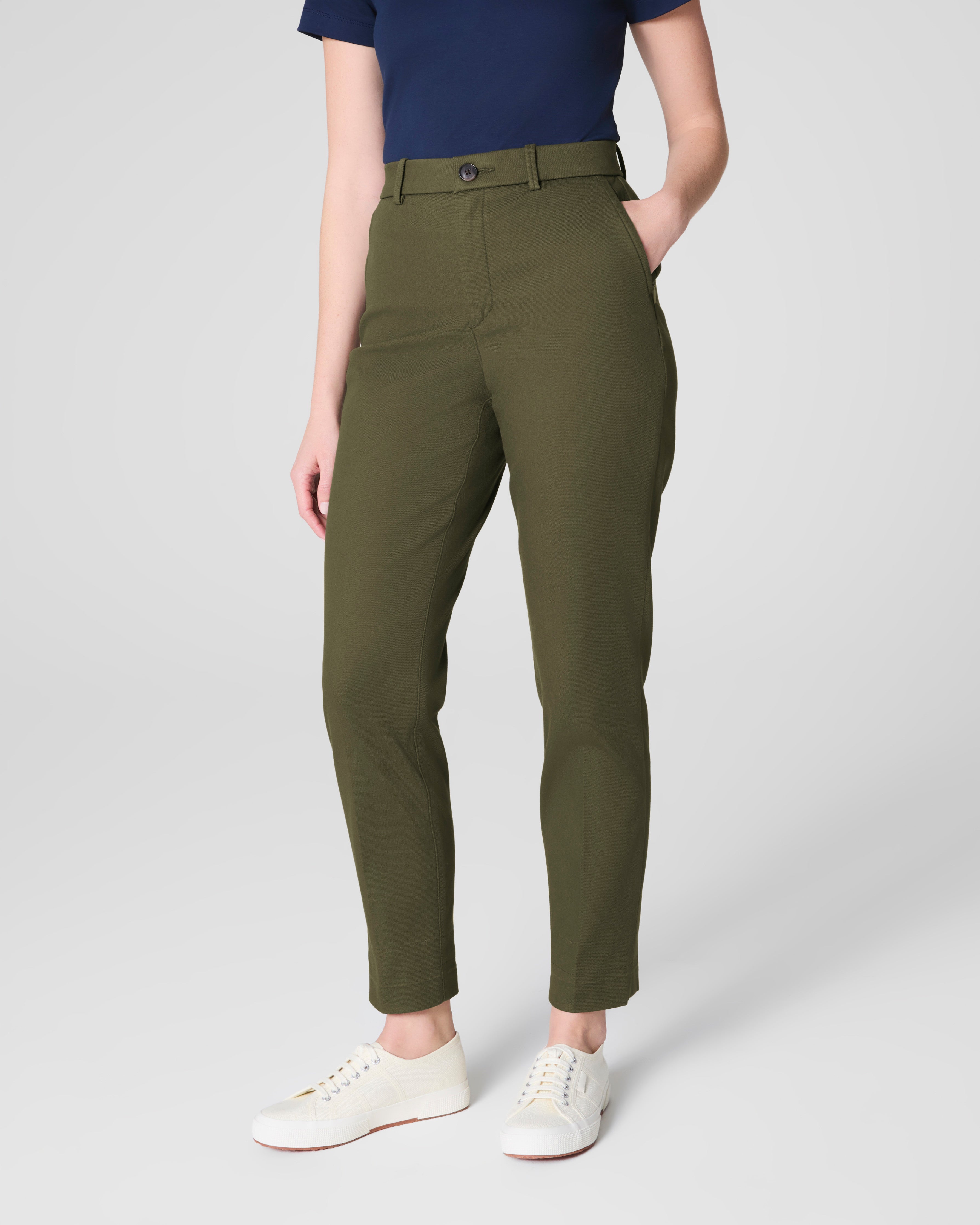 SPANXsupersmooth™ Stretch Twill Slim Straight Pant | Dark Pine