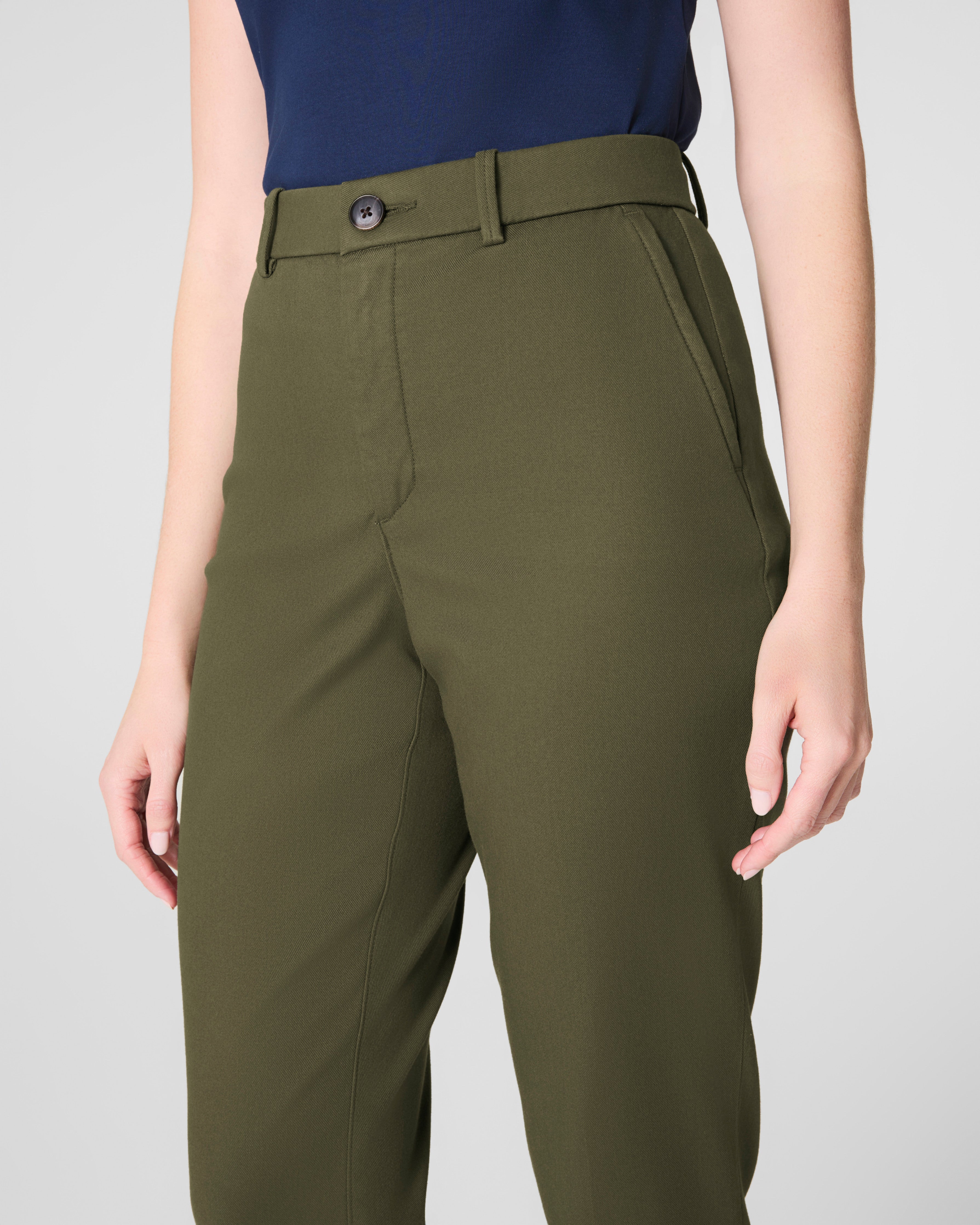 SPANXsupersmooth™ Stretch Twill Slim Straight Pant | Dark Pine