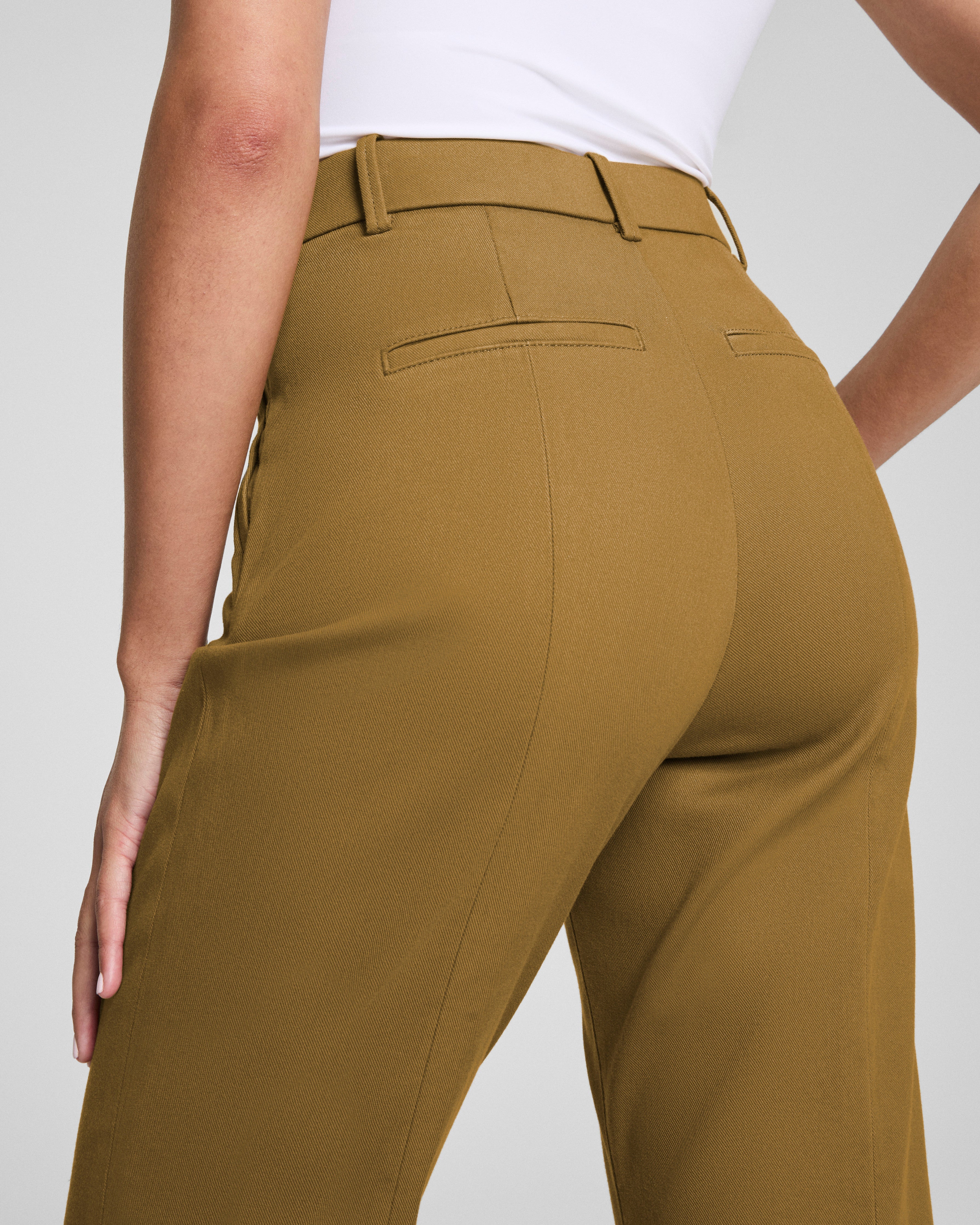 SPANXsupersmooth™ Stretch Twill Slim Straight Pant | Flax