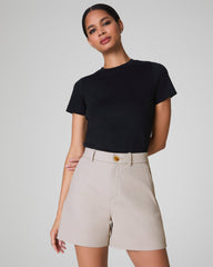 SPANXsupersmooth™ Stretch Twill Short, 5" | Bone