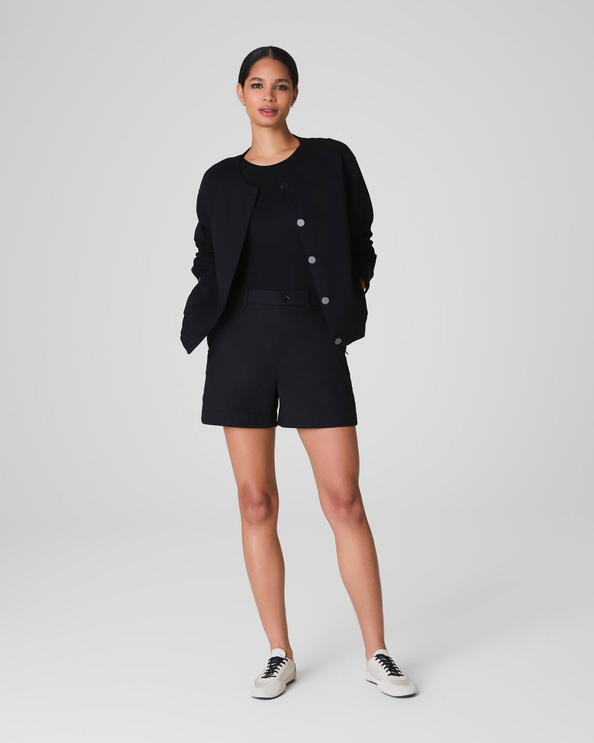 SPANXsupersmooth™ Stretch Twill Short, 5" | Classic Black