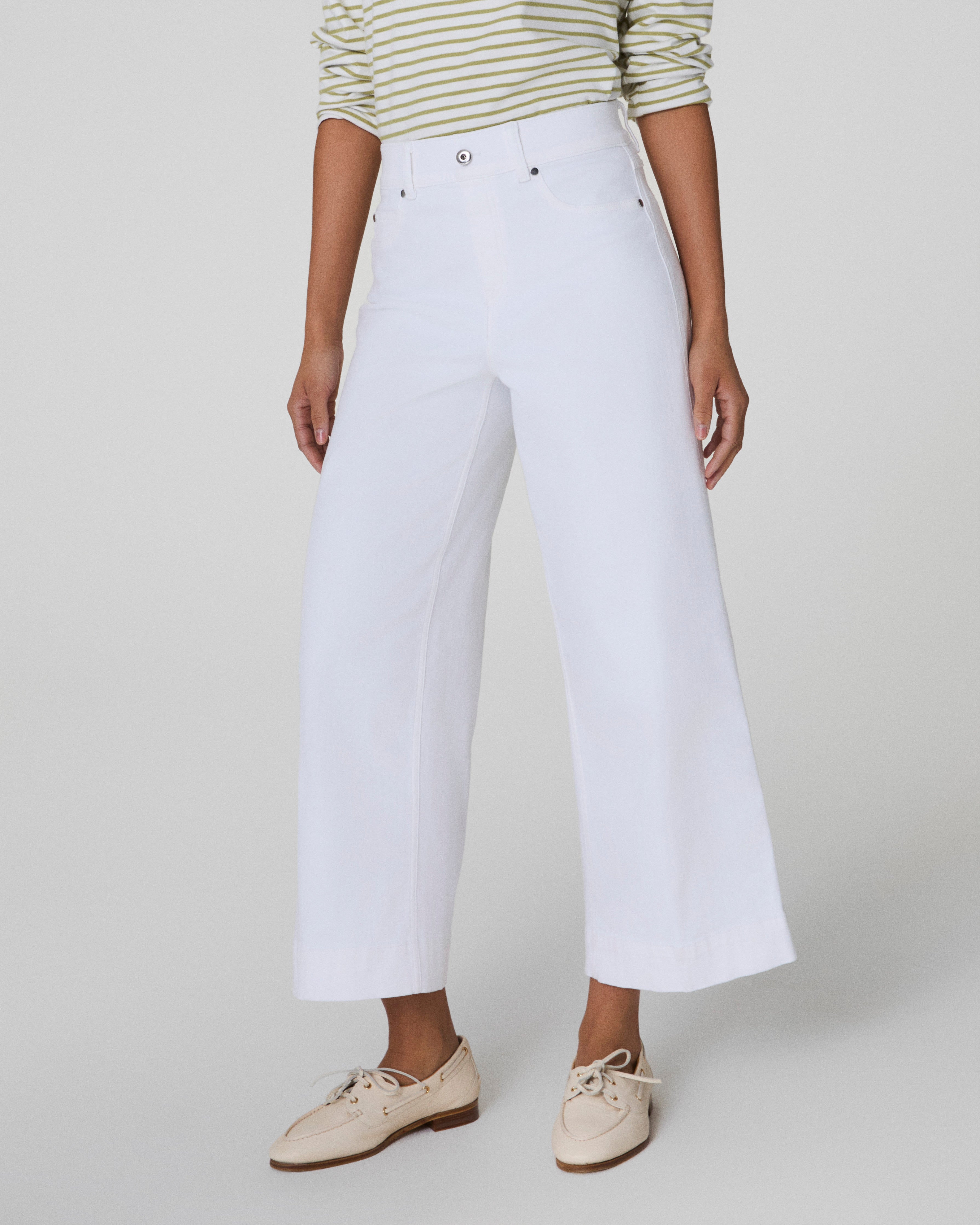SPANXshape™ Original EveryWear Cropped Wide Leg Jeans | White