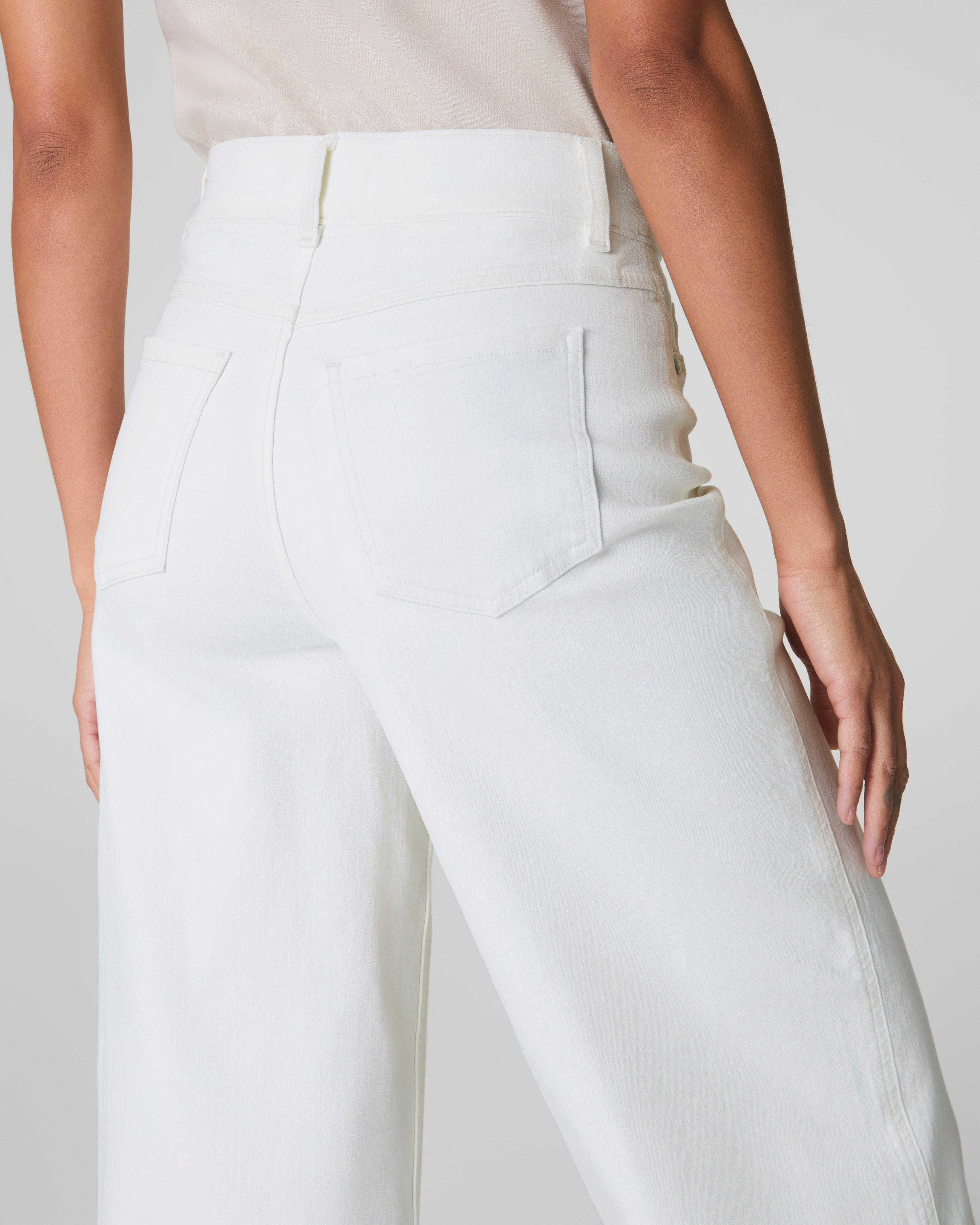 SPANXshape™ Original EveryWear Cropped Wide Leg Jeans | Chalk