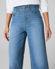 SPANXshape™ Original EveryWear Cropped Wide Leg Jeans | Stonewashed Blue