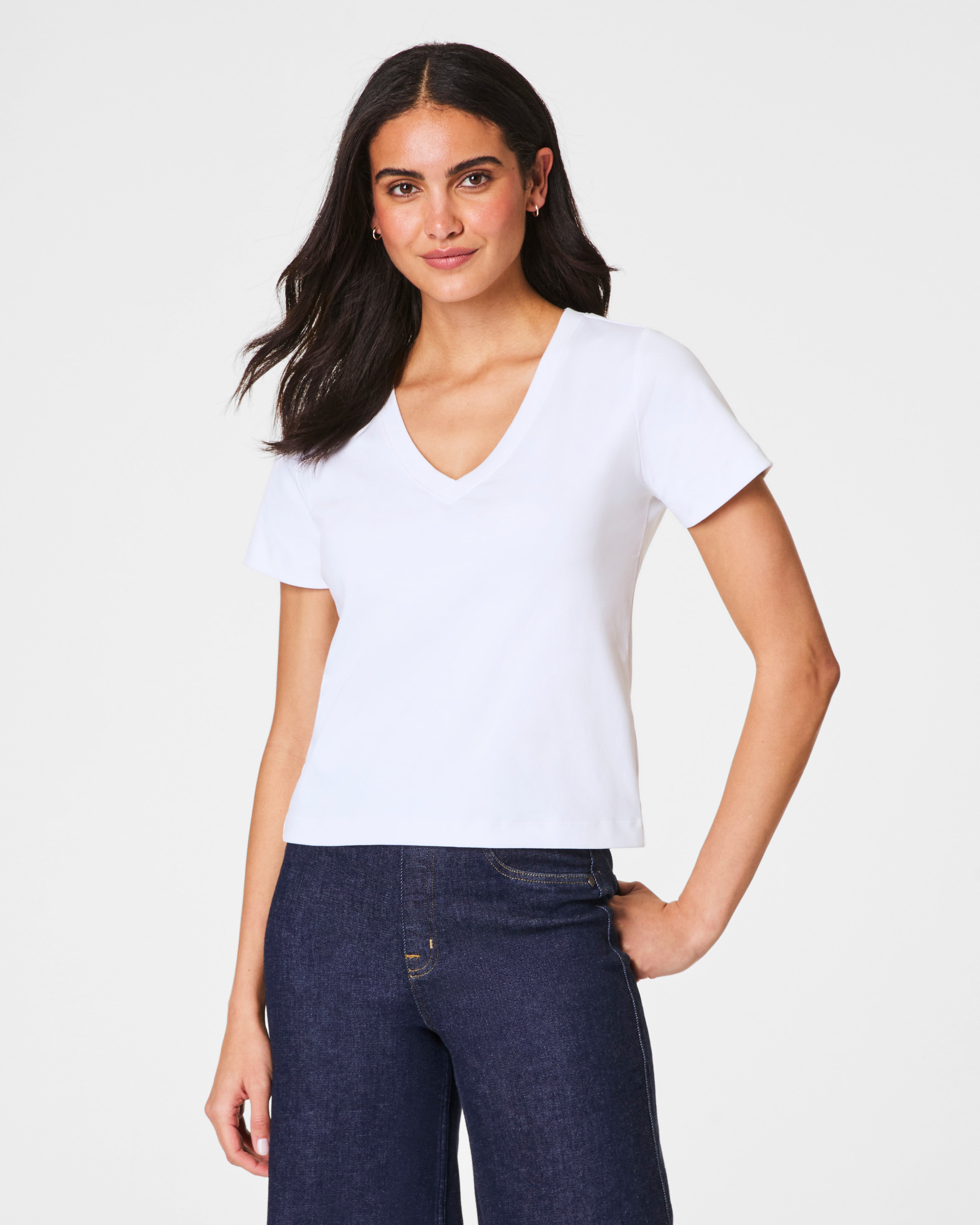 SPANX® Cotton V-Neck Tee
