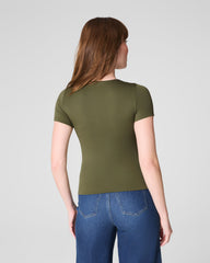 SPANXsmooth™ Jersey Crewneck Tee | Dark Pine