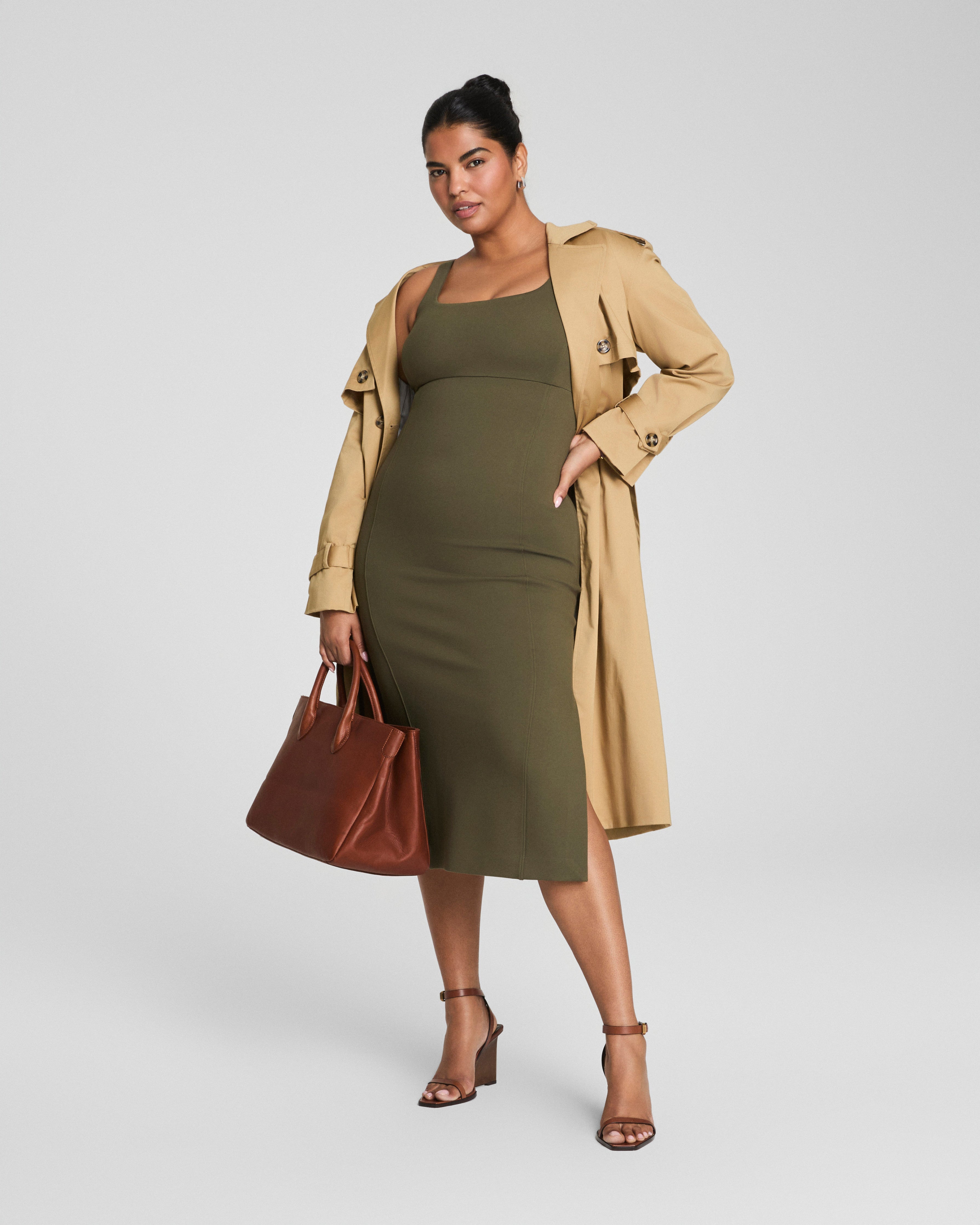 SPANXshape™ Ponte Midi Tank Dress | Dark Pine