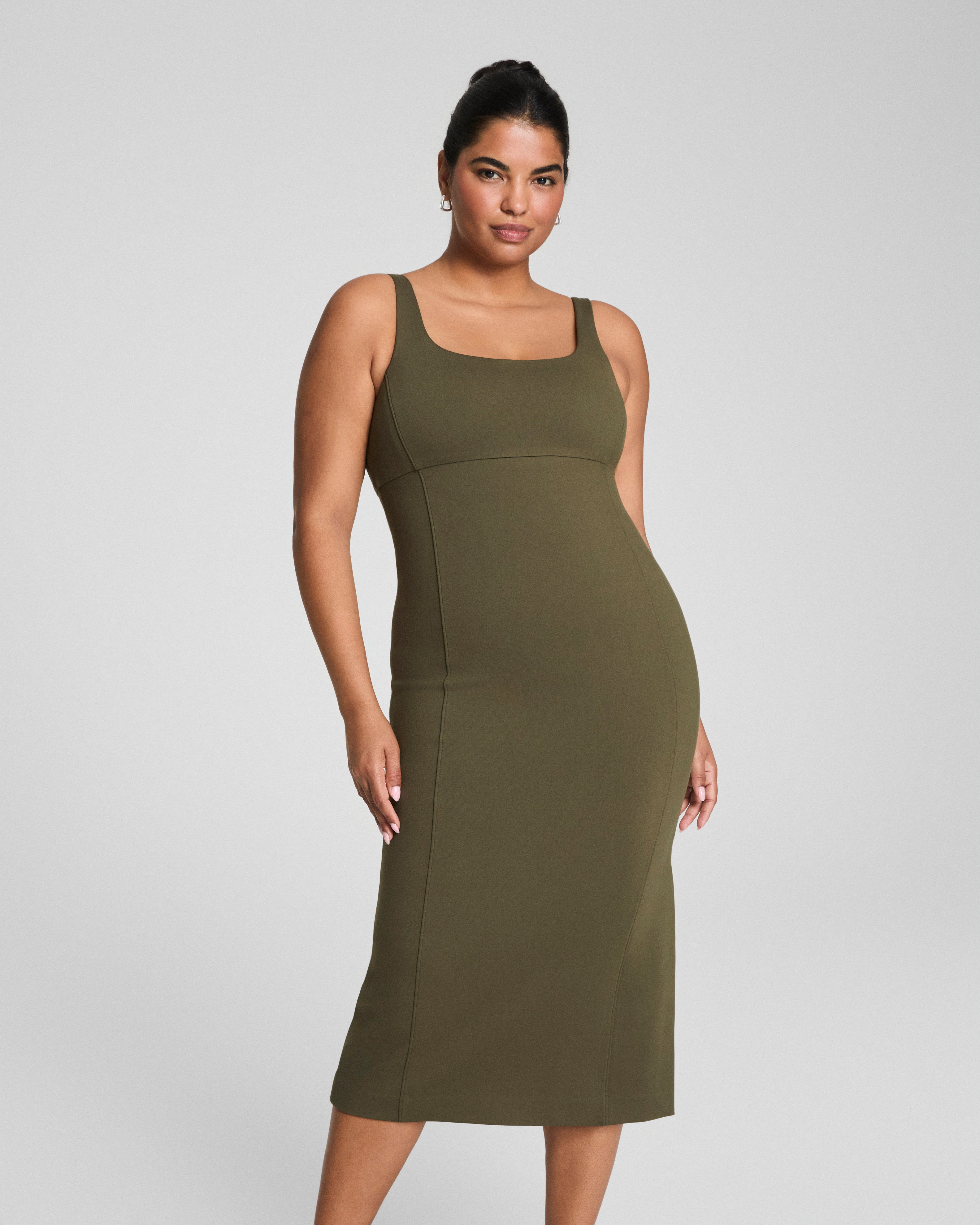 SPANXshape™ Ponte Midi Tank Dress | Dark Pine