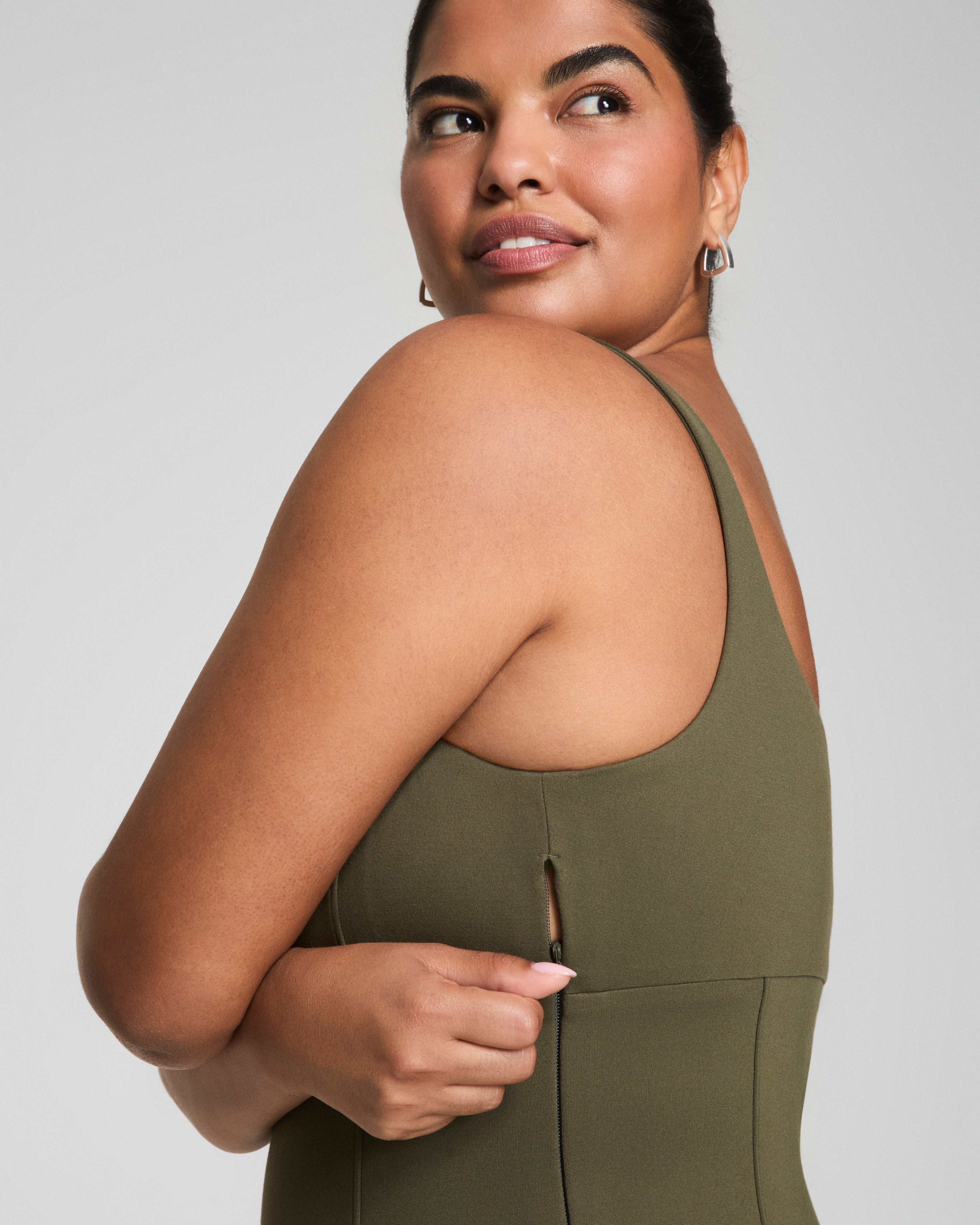 SPANXshape™ Ponte Midi Tank Dress | Dark Pine