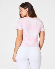 SPANX® Cotton Crewneck Tee | Fleur Stripe