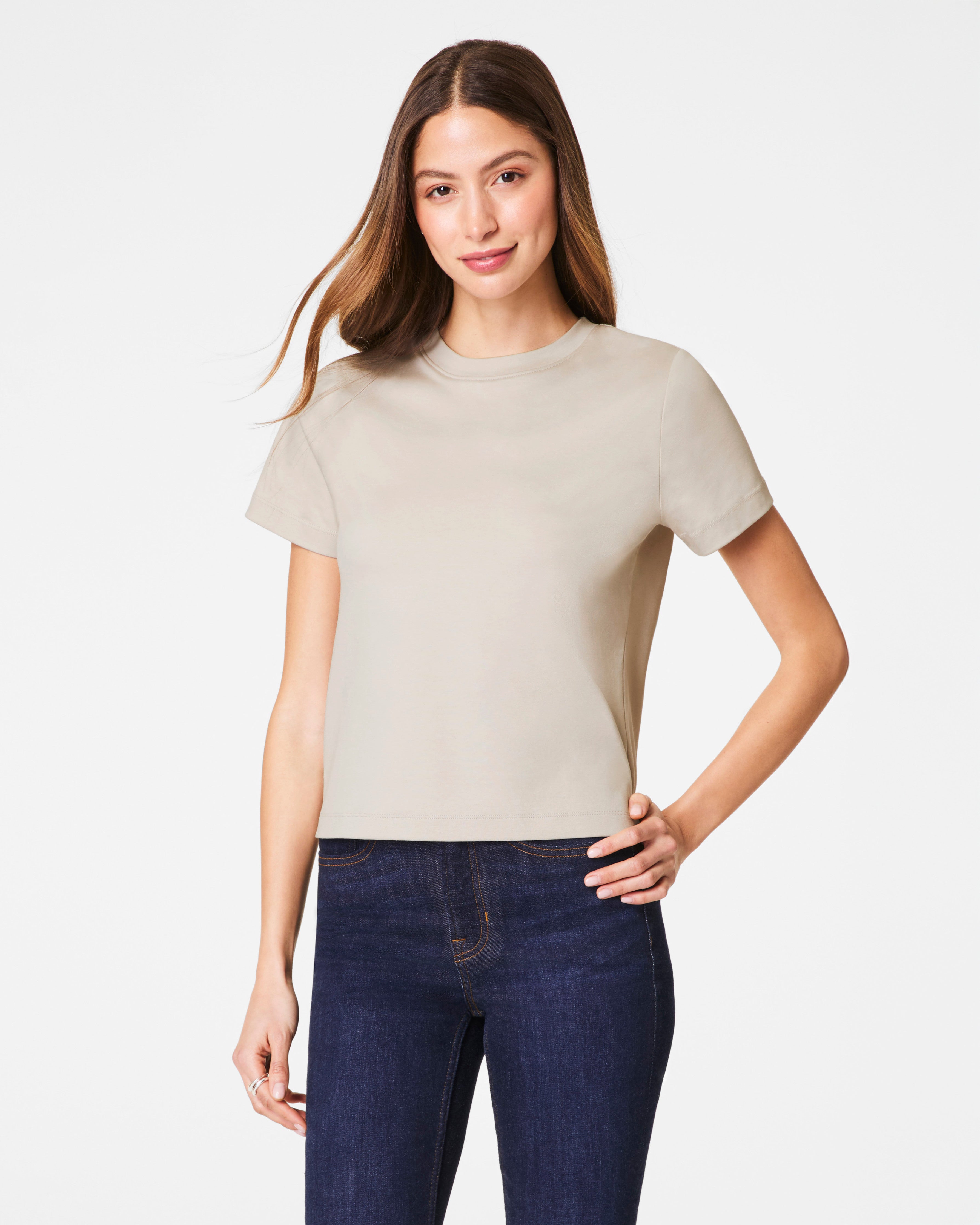 SPANX® Cotton Crewneck Tee