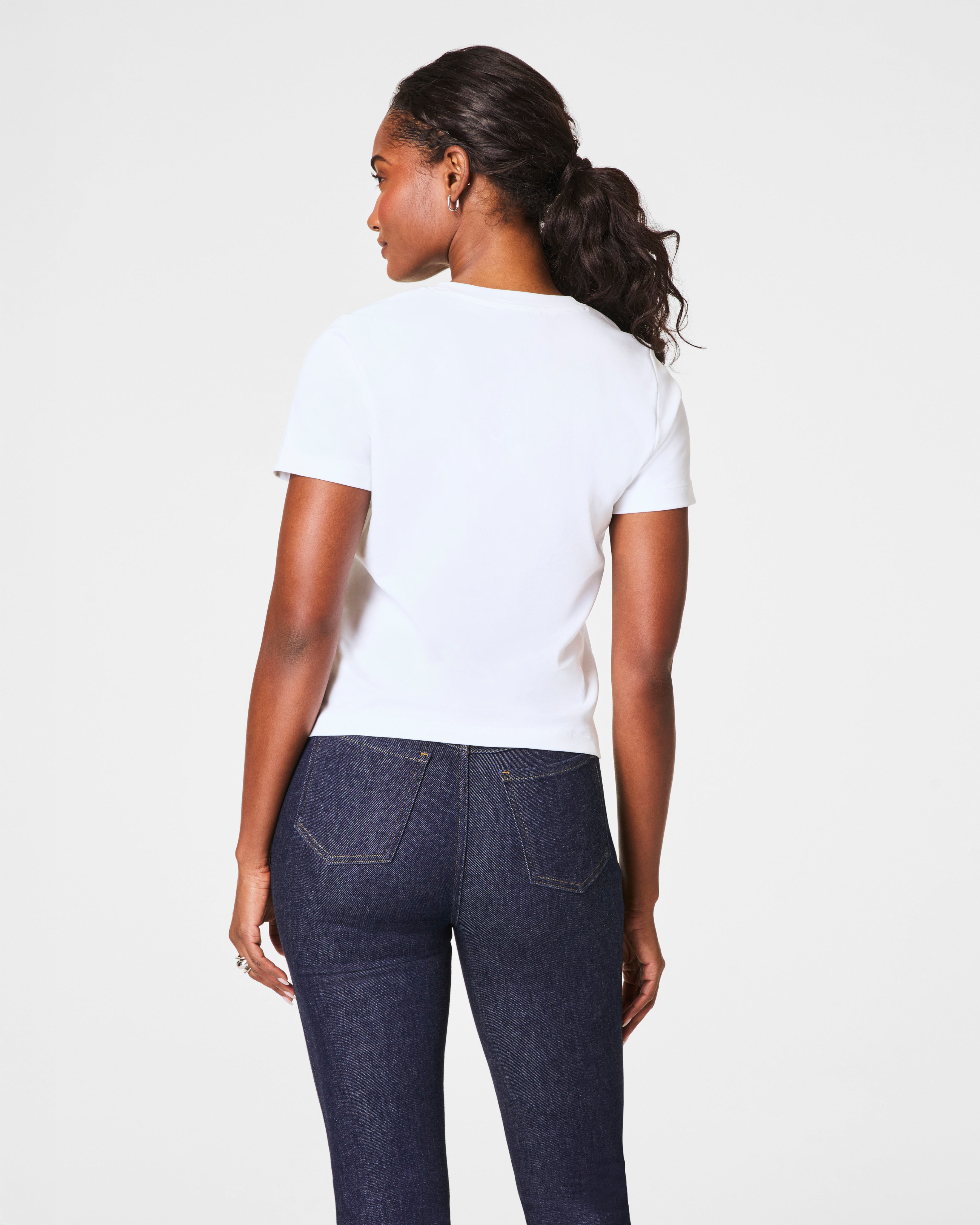 SPANX® Cotton Crewneck Tee | Classic White