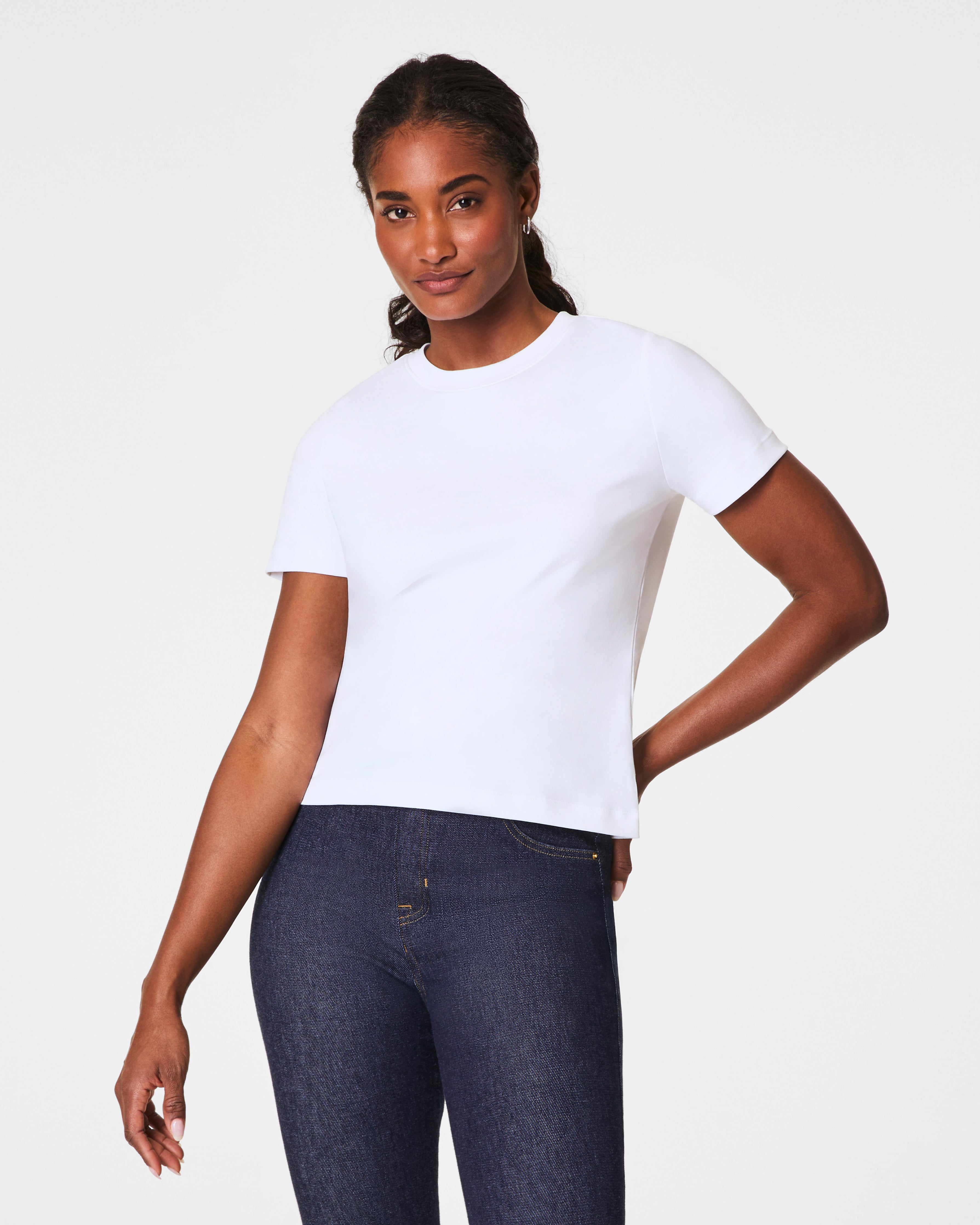 SPANX® Cotton Crewneck Tee