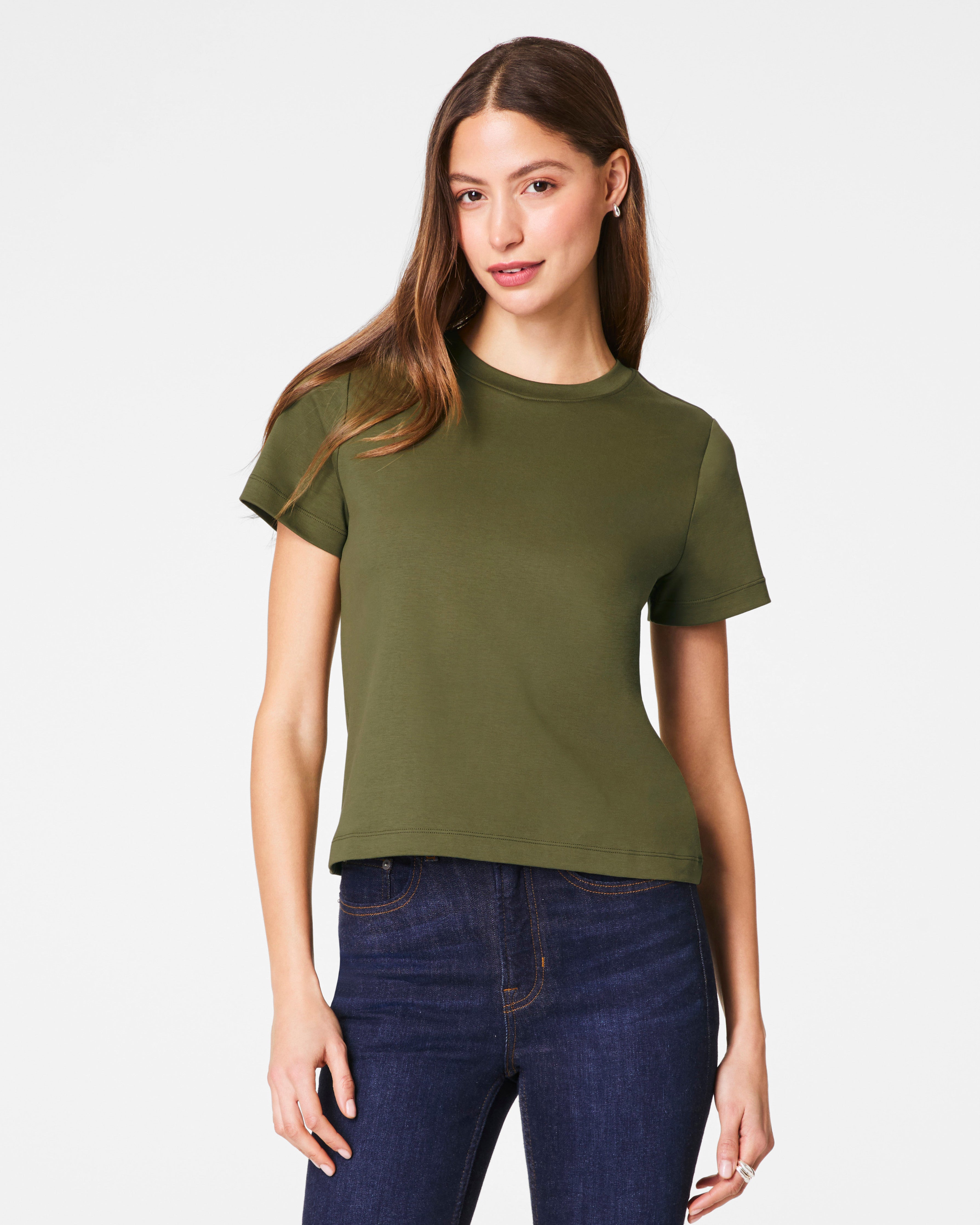 SPANX® Cotton Crewneck Tee