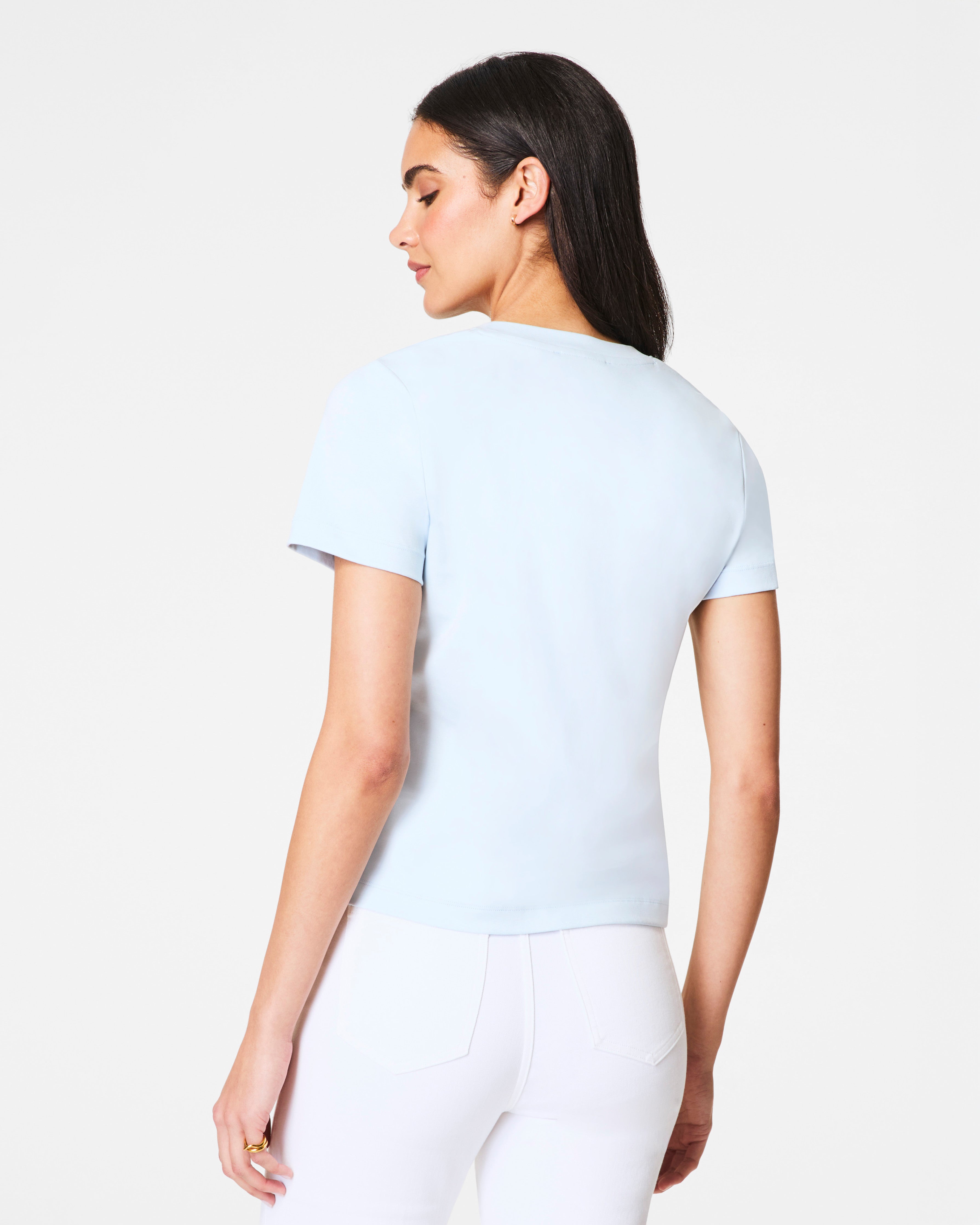 SPANX® Cotton Crewneck Tee | Sky