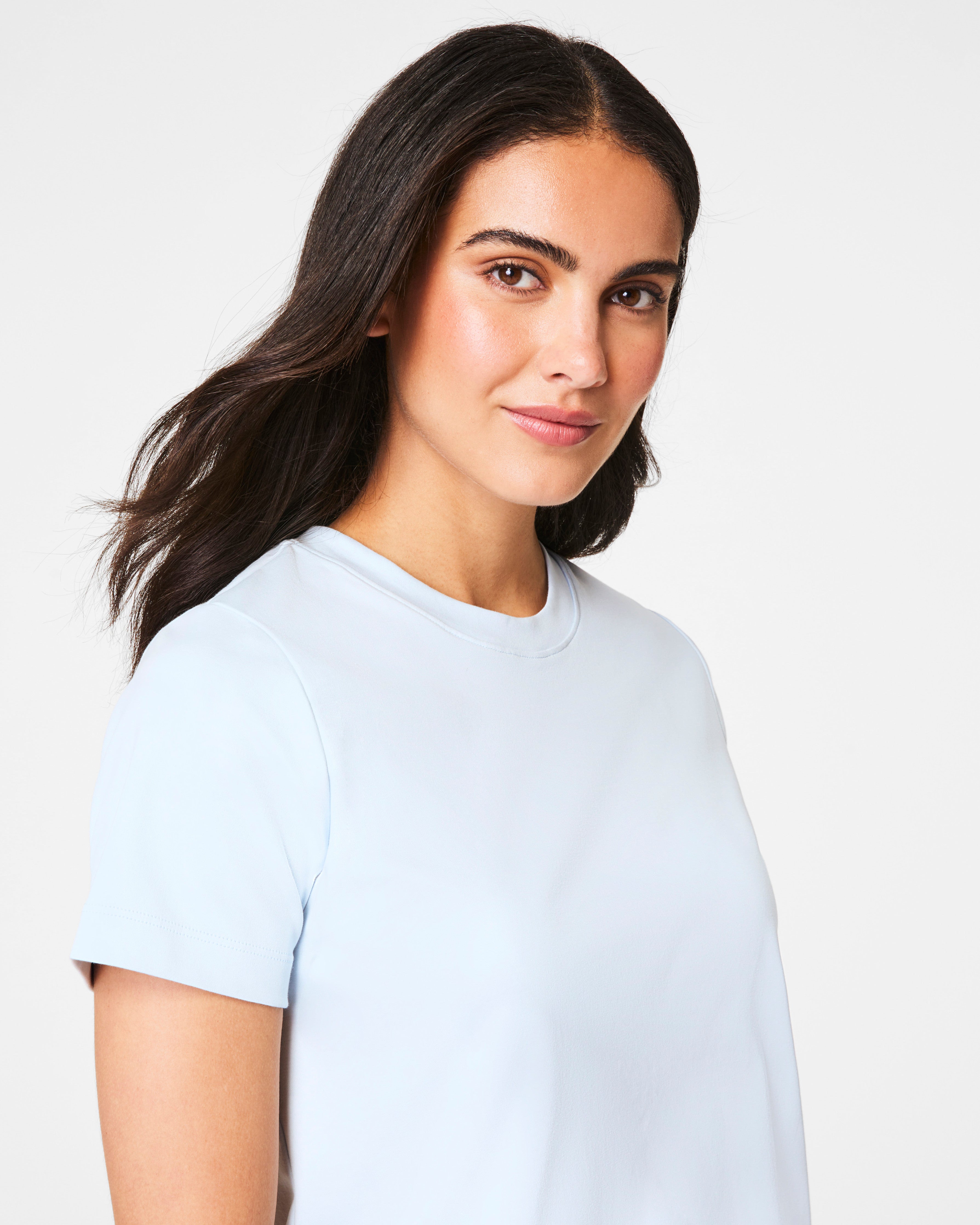 SPANX® Cotton Crewneck Tee | Sky