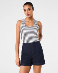 SPANXshape™ Original EveryWear Zero Waistband Jean Shorts, 5" | Raw Indigo