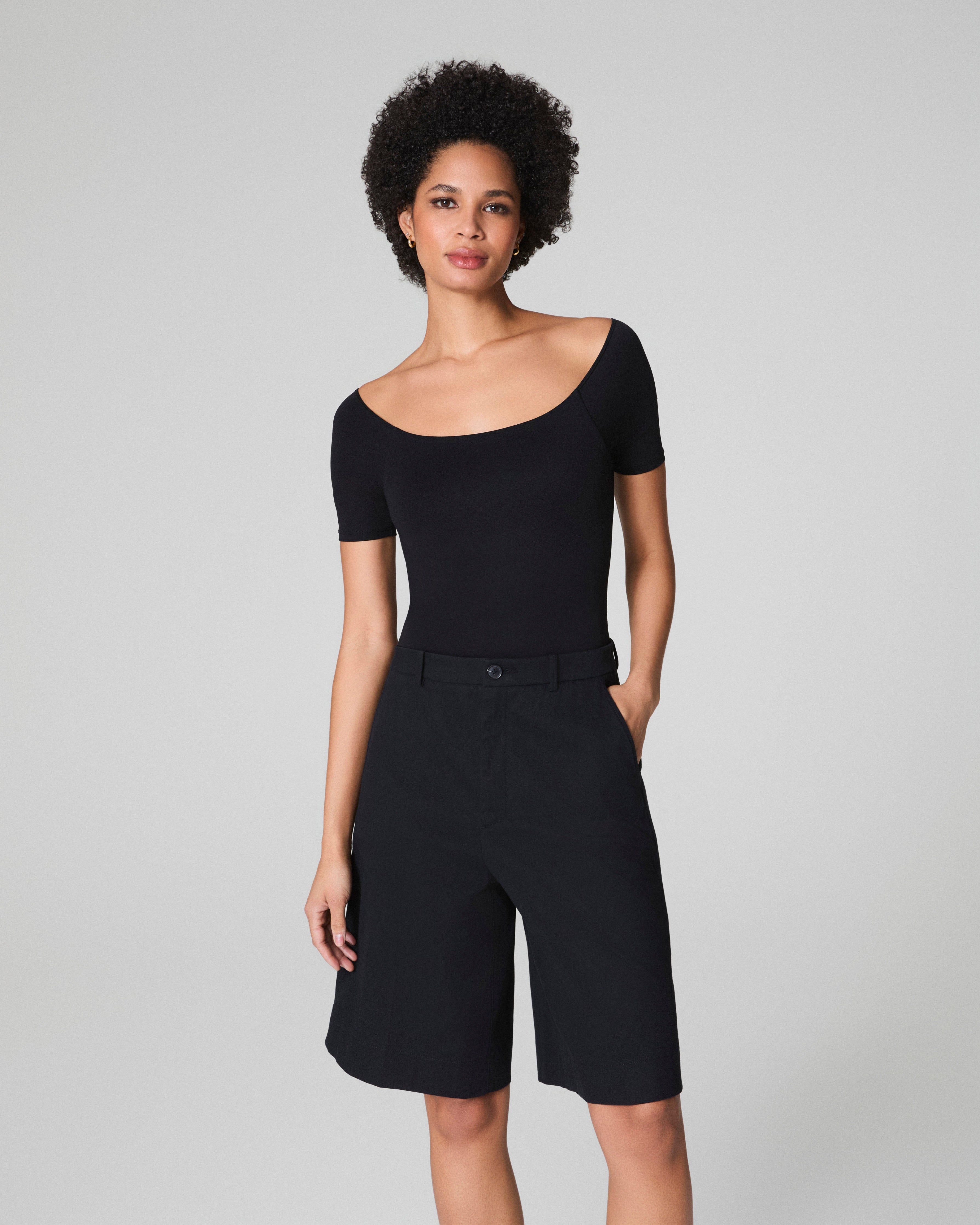 SPANXsmooth™ Jersey Scoop Neck Thong Bodysuit