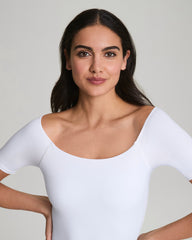 SPANXsmooth™ Jersey Scoop Neck Thong Bodysuit | Classic White
