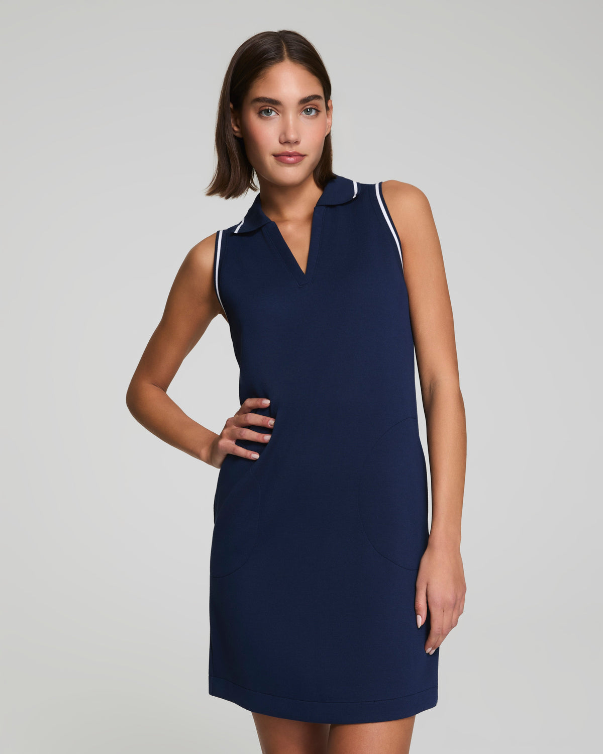 SPANX AirEssentials® Pique Polo Tank Dress | Timeless Navy