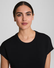 SPANX AirEssentials® Colorblock Mini T-Shirt Dress | Very Black/Powder/Spanx Red