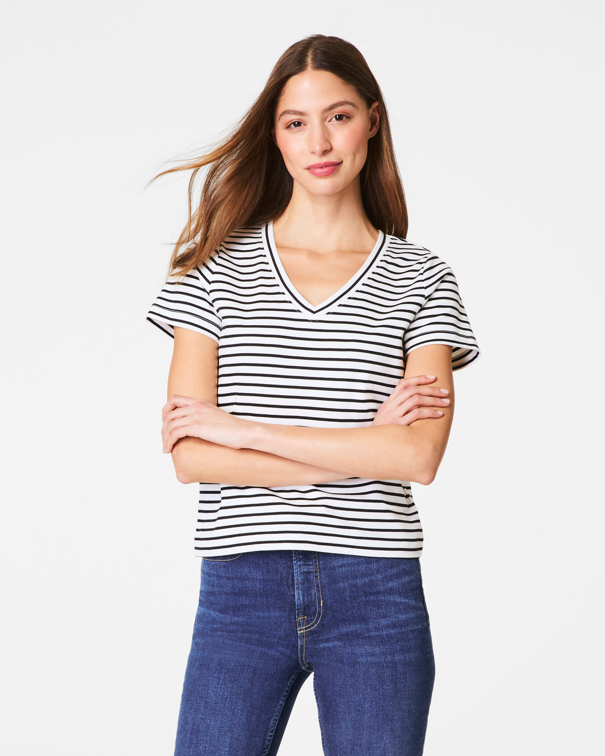 SPANX® Cotton V-Neck Tee