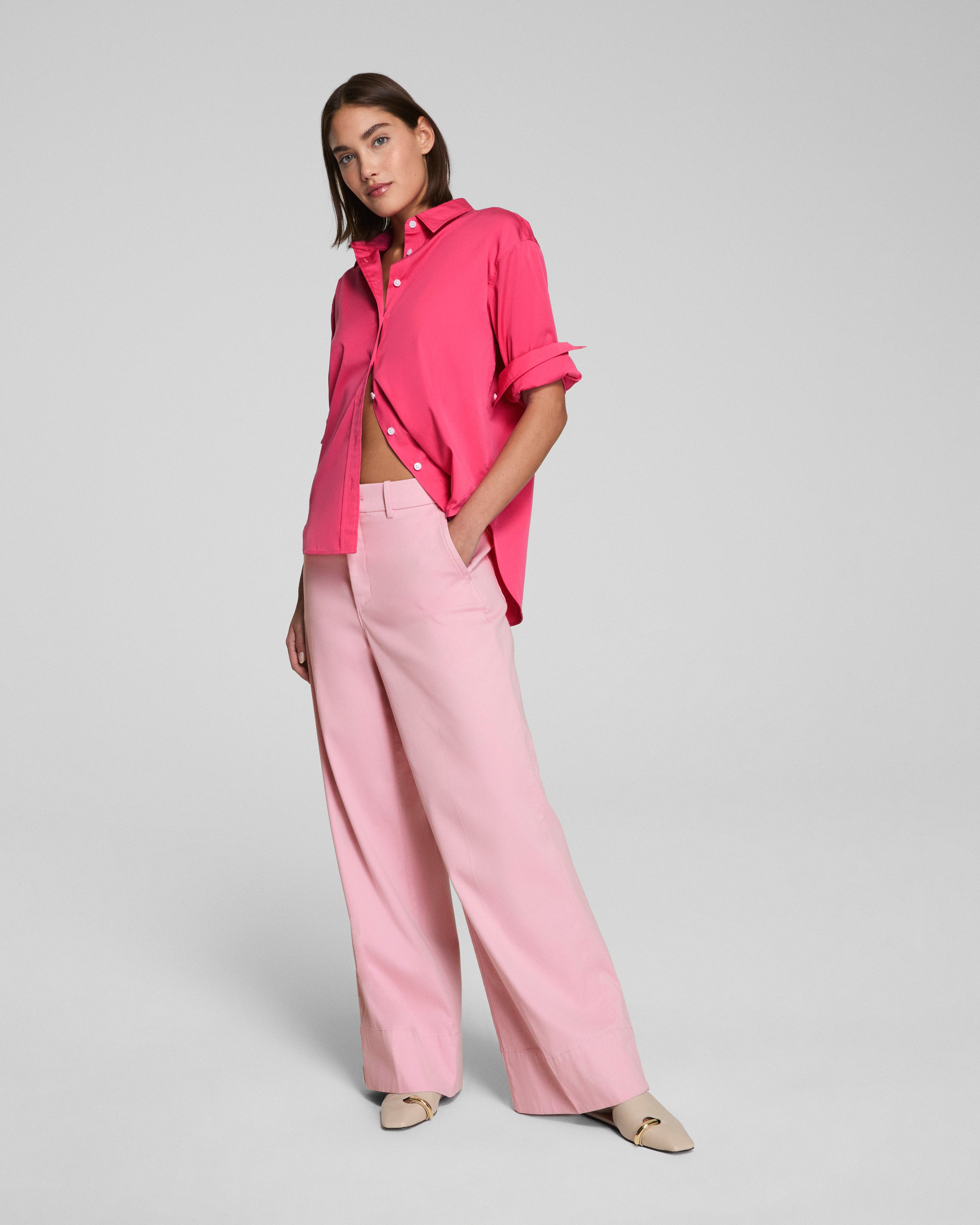 SPANX® Poplin Oversized Button-Up Shirt | Tulip