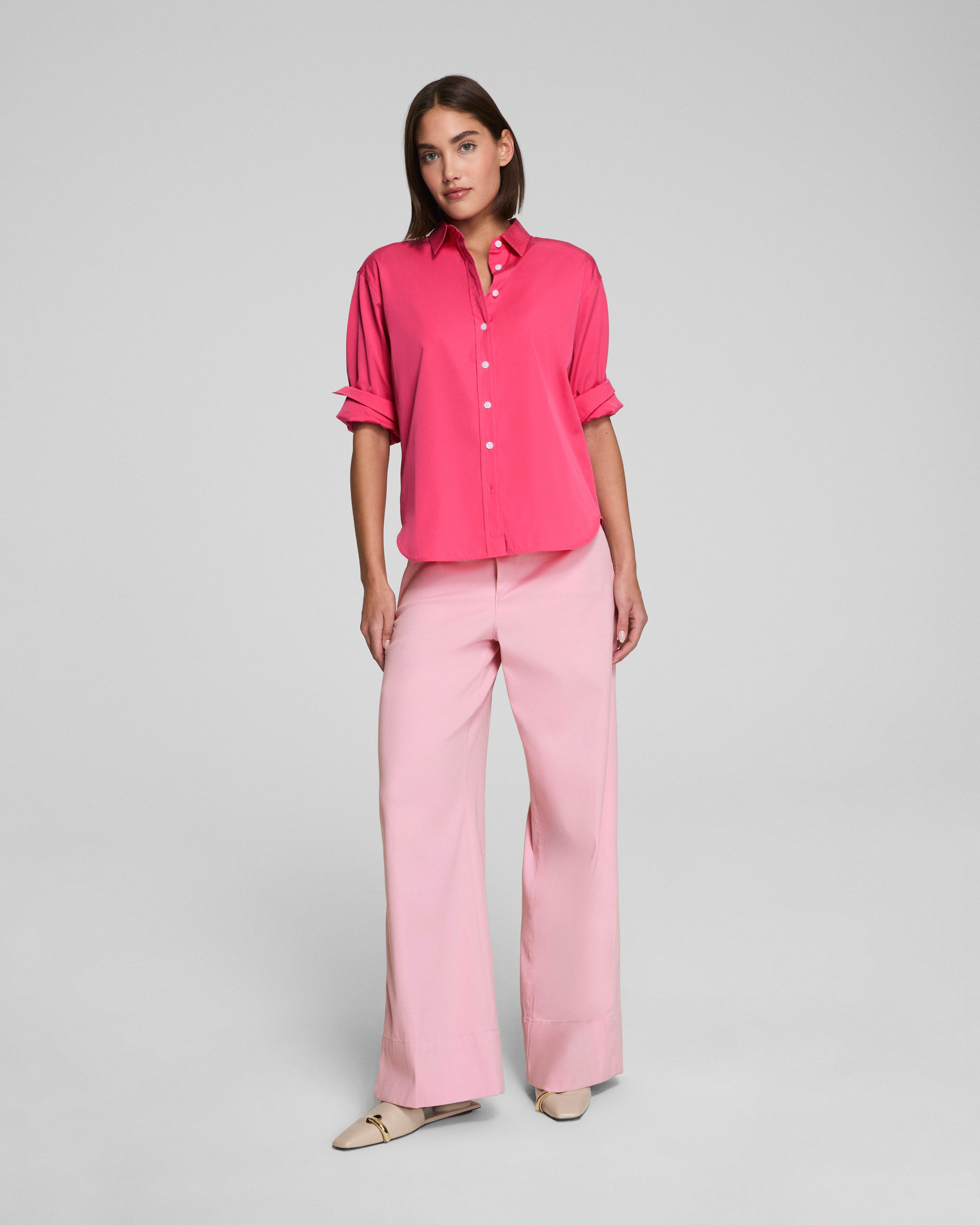 SPANX® Poplin Oversized Button-Up Shirt | Tulip