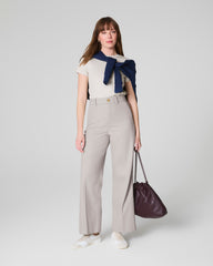 SPANXsupersmooth™ Stretch Twill Cropped Wide Leg Pant | Bone