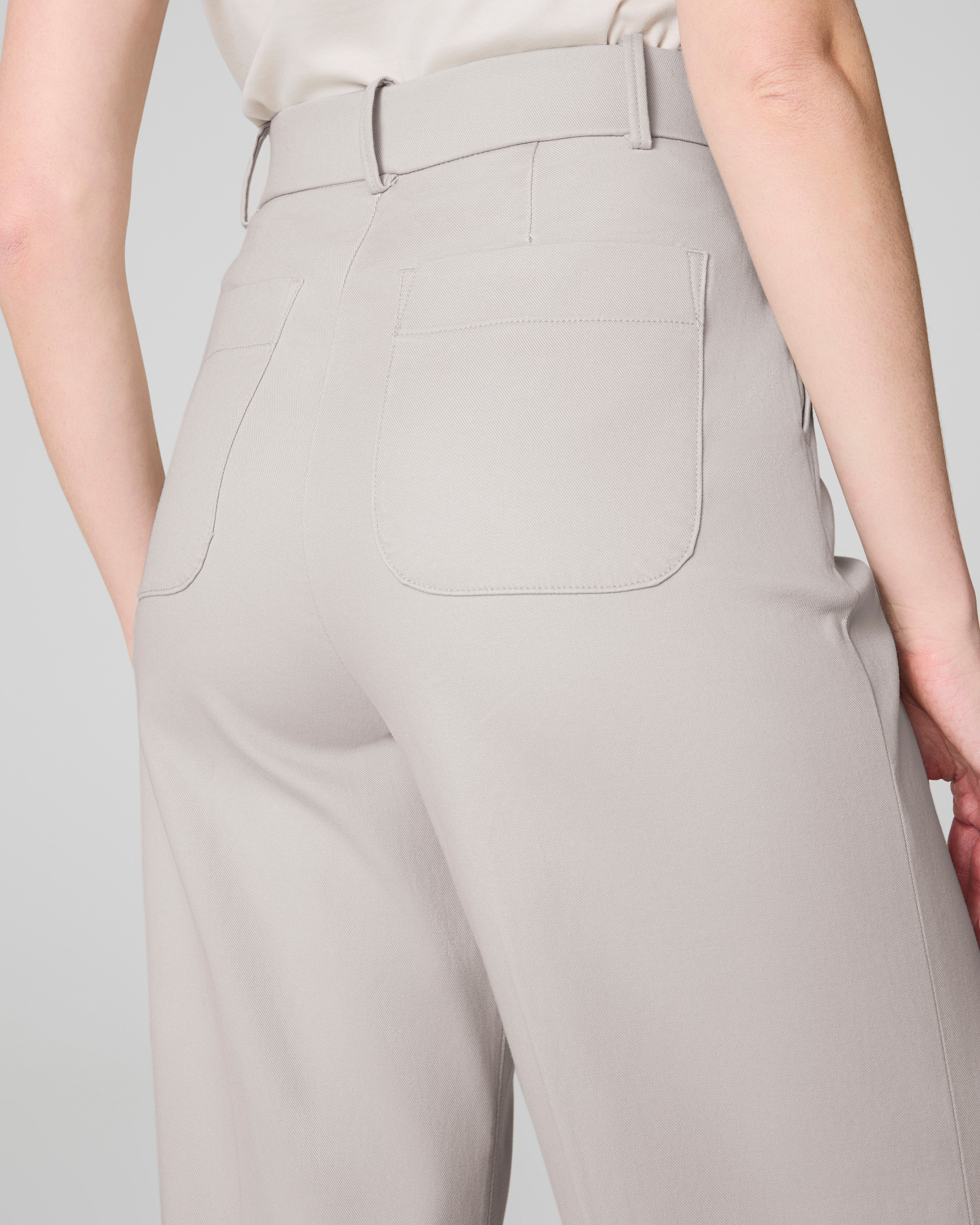 SPANXsupersmooth™ Stretch Twill Cropped Wide Leg Pant | Bone