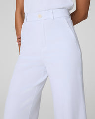 SPANXsupersmooth™ Stretch Twill Cropped Wide Leg Pant | Classic White