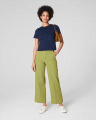 SPANXsupersmooth™ Stretch Twill Cropped Wide Leg Pant | Cypress
