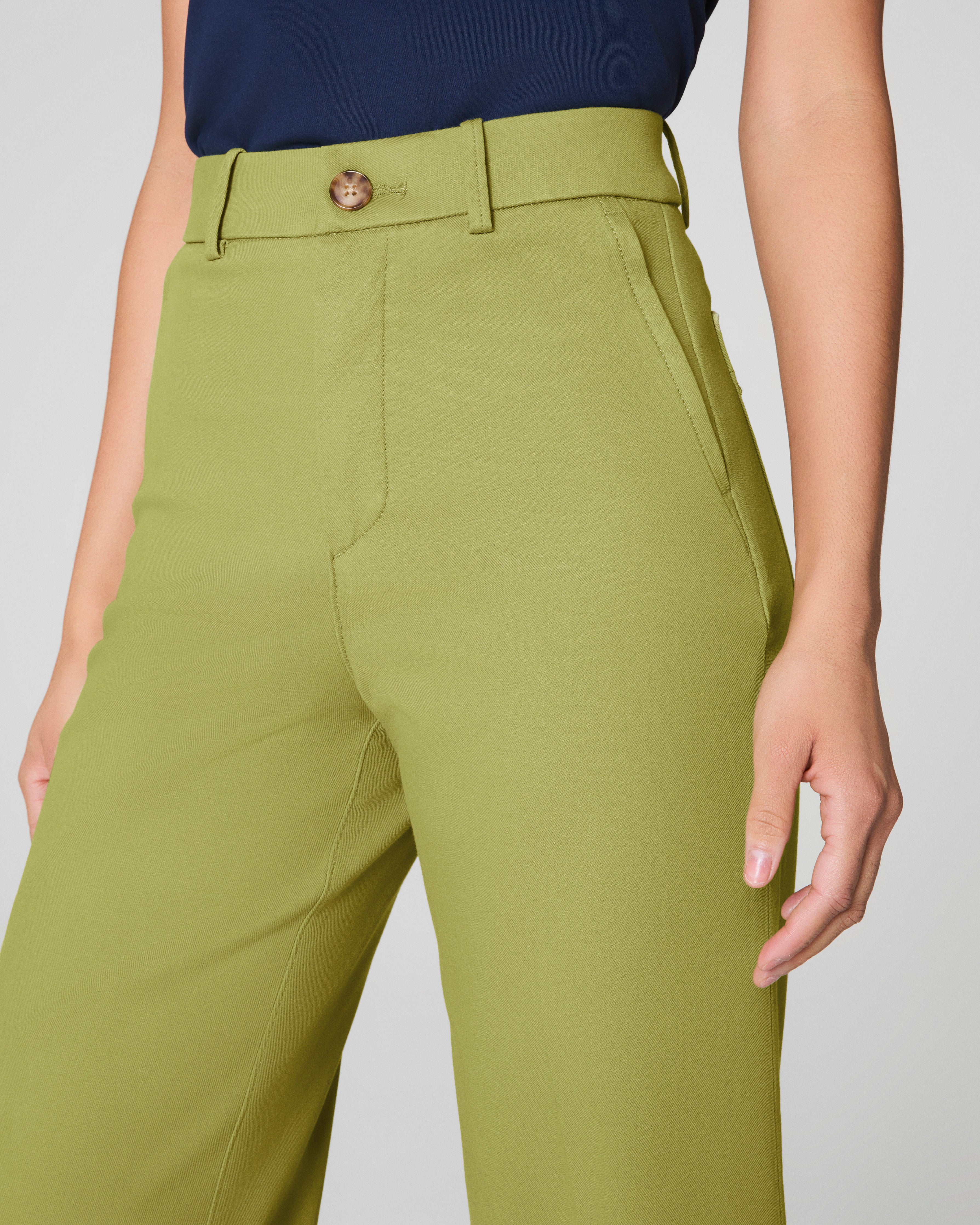 SPANXsupersmooth™ Stretch Twill Cropped Wide Leg Pant | Cypress