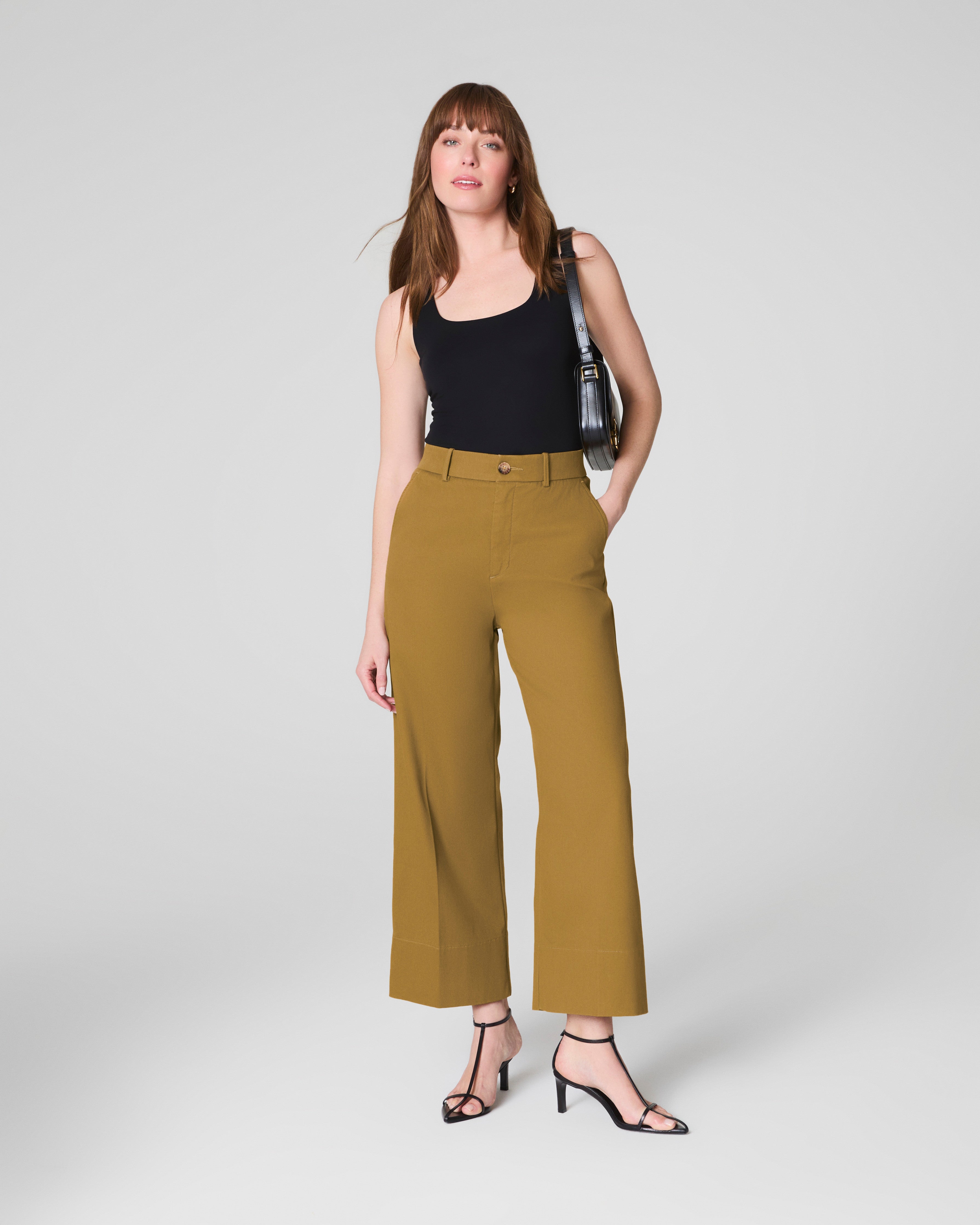 SPANXsupersmooth™ Stretch Twill Cropped Wide Leg Pant