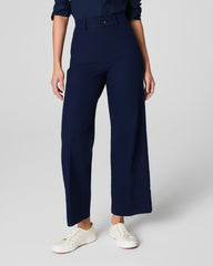SPANXsupersmooth™ Stretch Twill Cropped Wide Leg Pant | Timeless Navy
