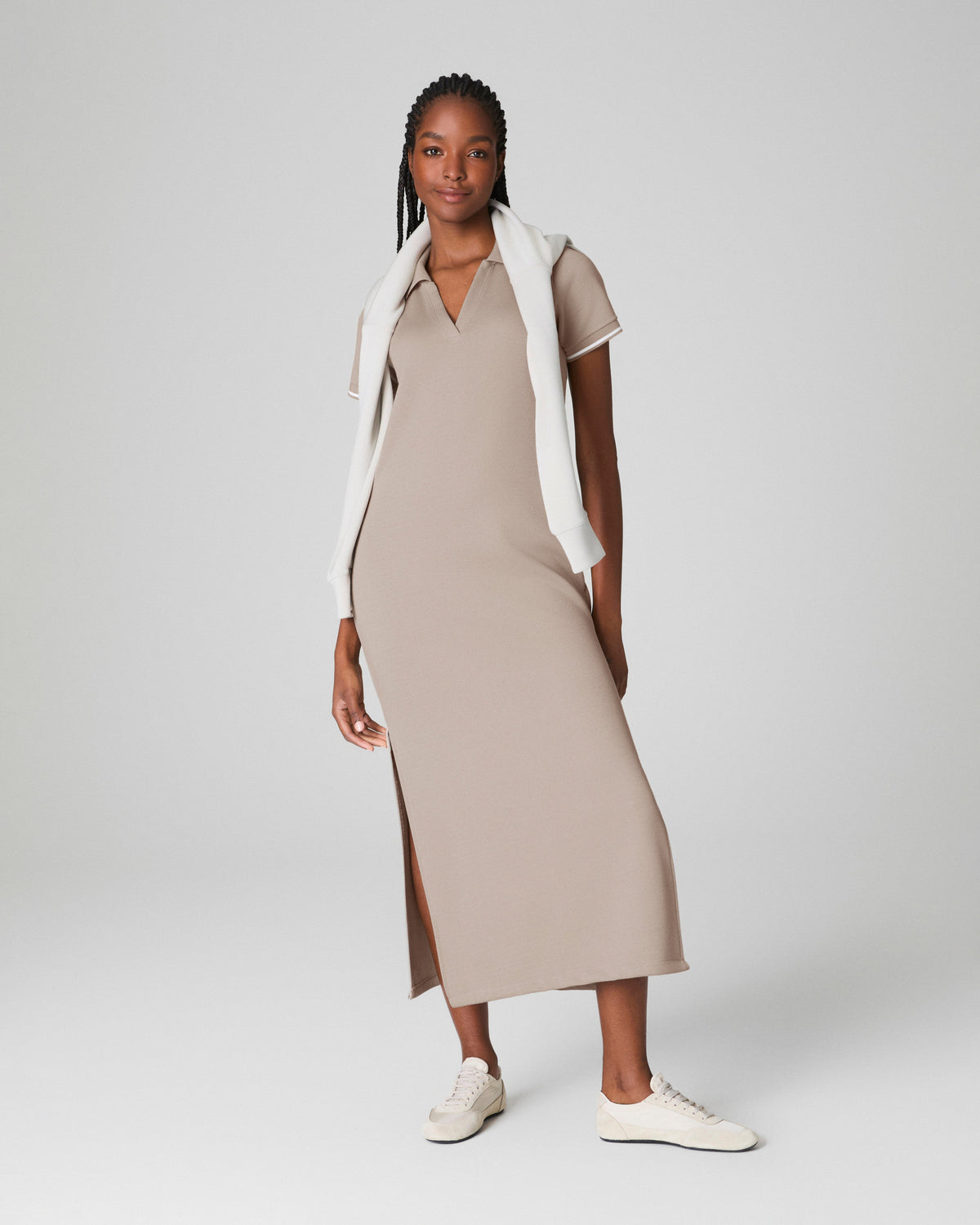 SPANX AirEssentials® Pique Polo Midi Dress