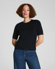 SPANX® Sleek Jersey Long Sleeve Ruched Top