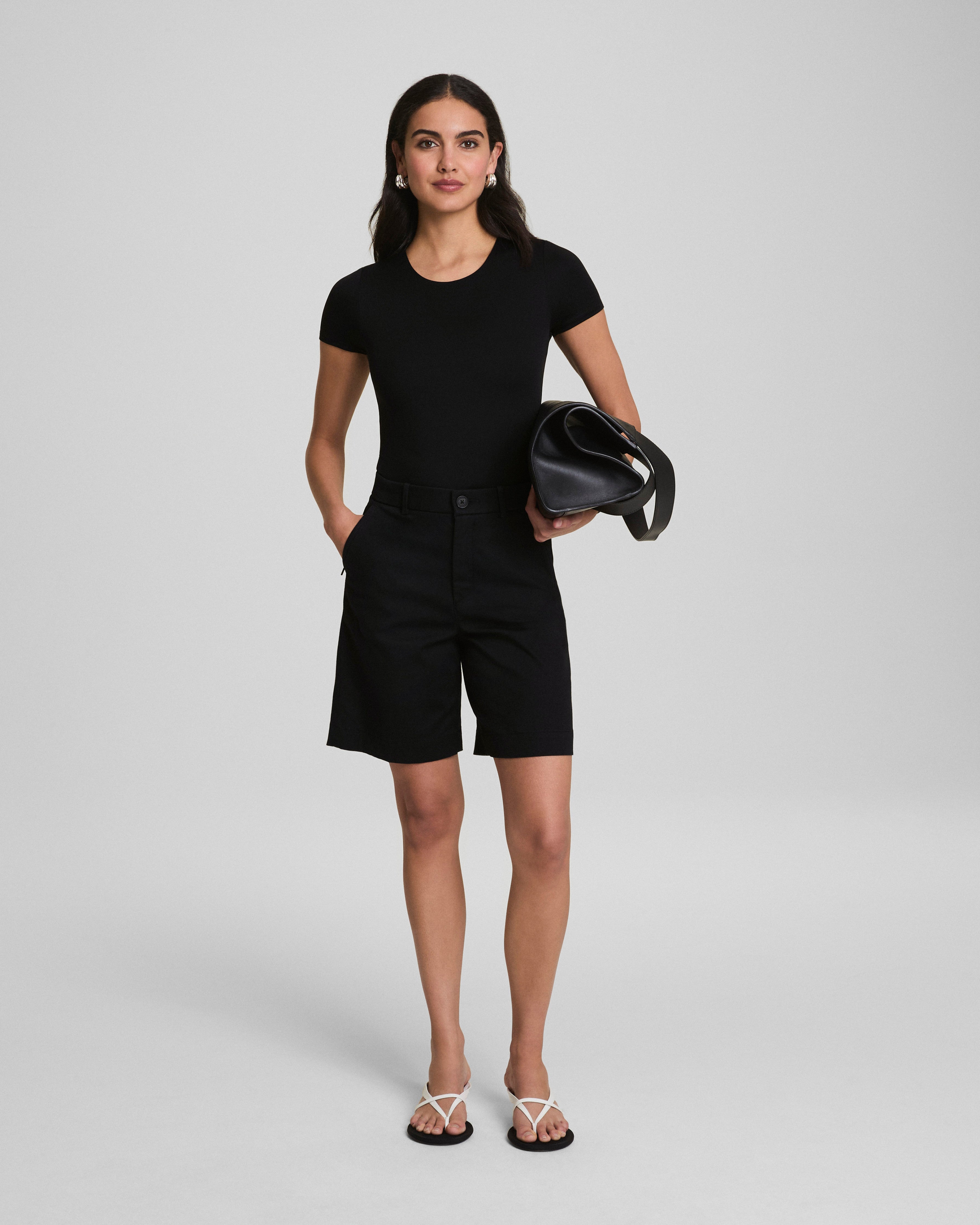 SPANXsmooth™ Jersey Crewneck Thong Bodysuit