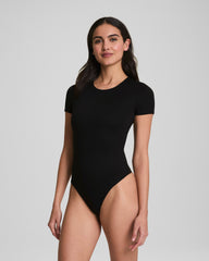 SPANXsmooth™ Jersey Crewneck Thong Bodysuit | Classic Black