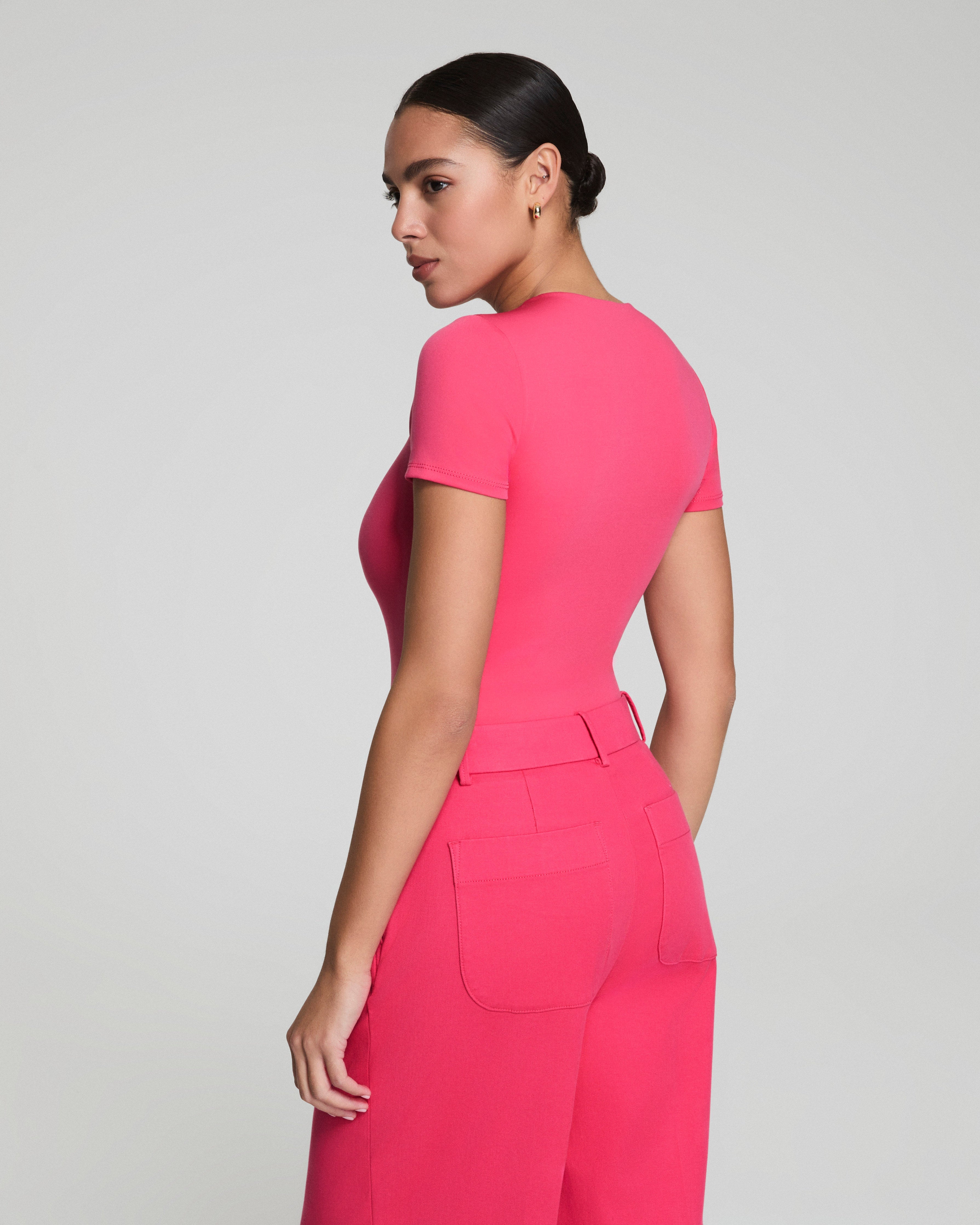 SPANXsmooth™ Jersey Crewneck Thong Bodysuit | Tulip