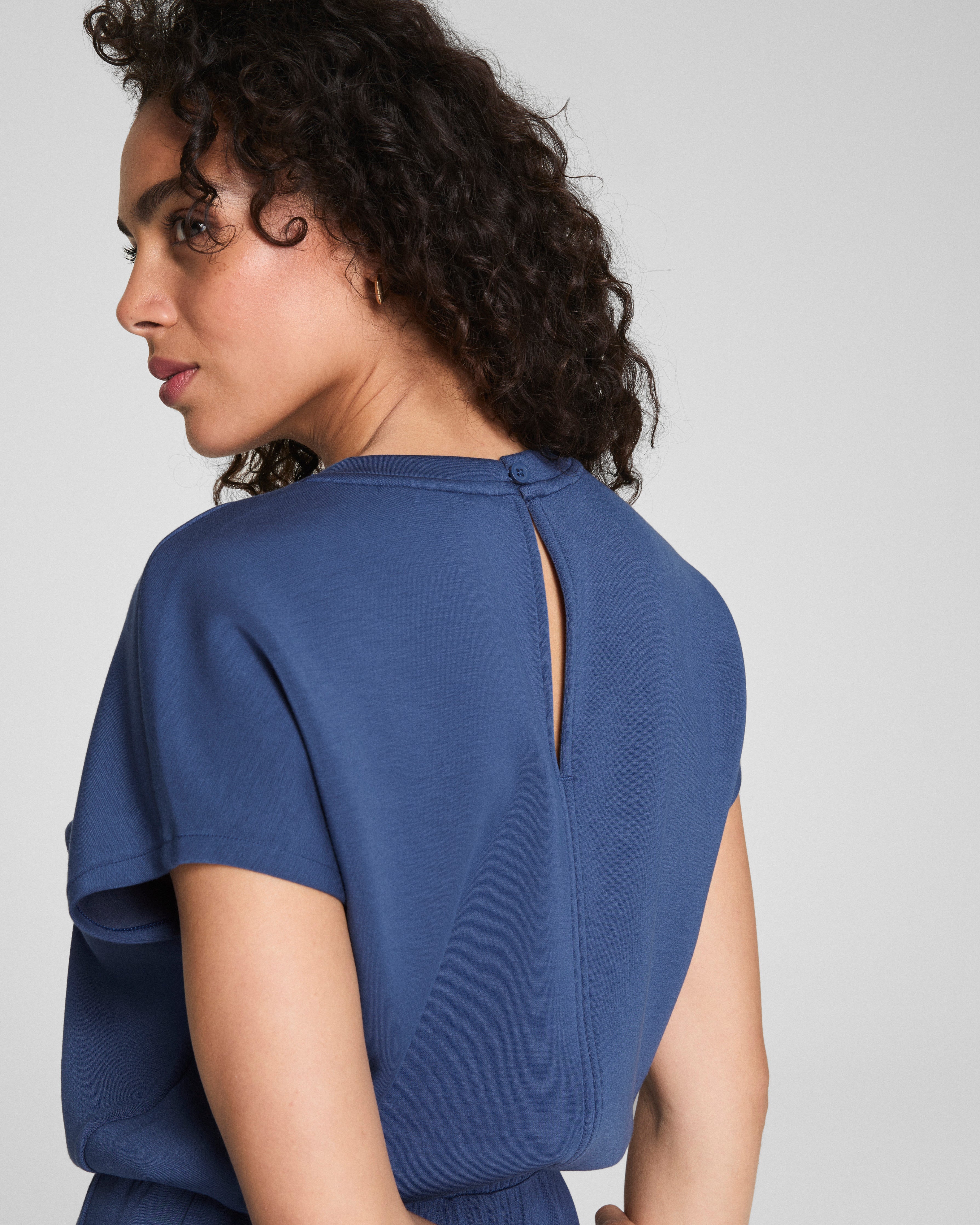 SPANX AirEssentials® Cap Sleeve Cinched Jumpsuit | Faded Indigo