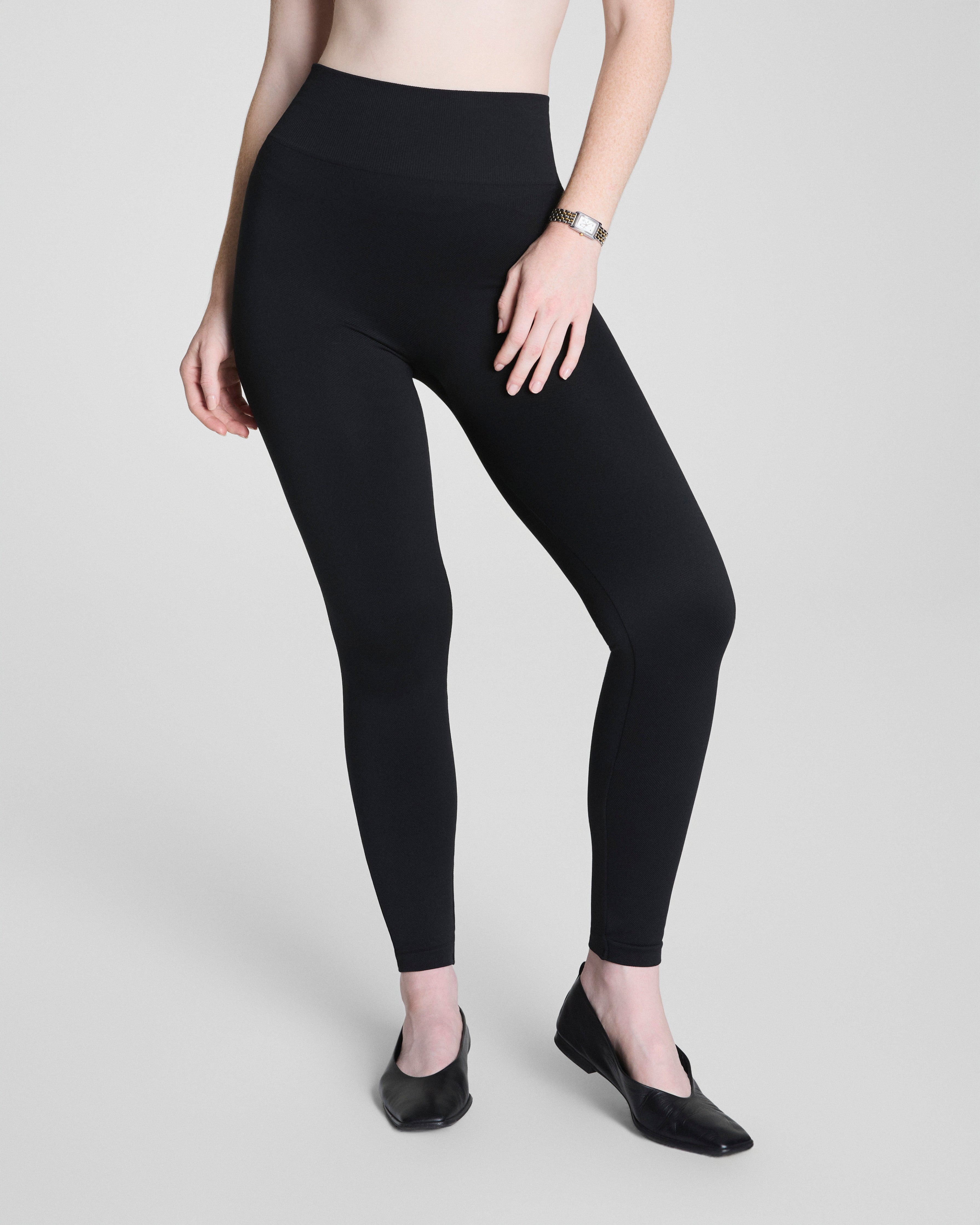 SPANXshape™ Ribbed Knit Legging | Classic Black