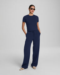 SPANX® CarryOn Wide Leg Pant | Timeless Navy