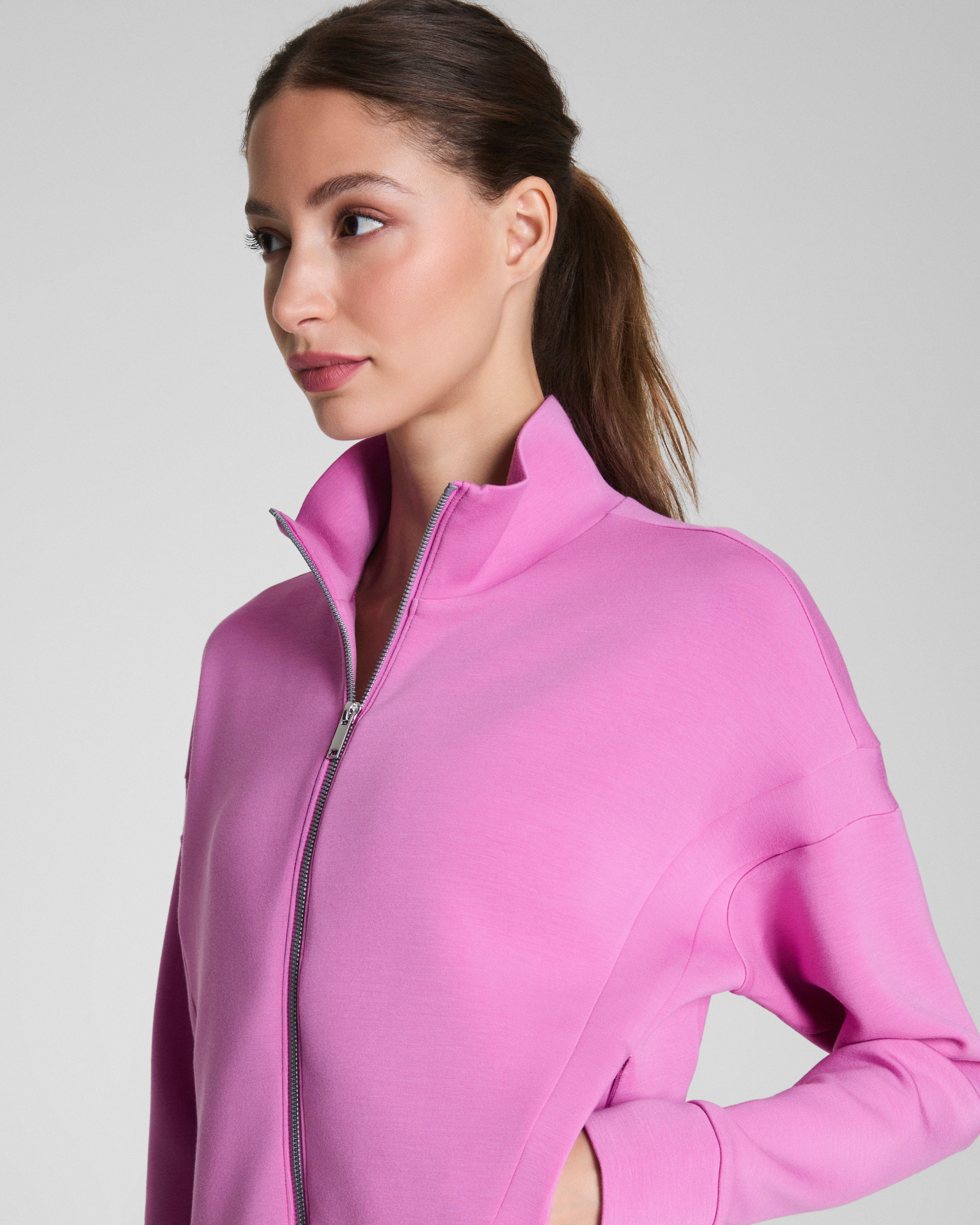 SPANX AirEssentials® Track Jacket | Pink Geranium