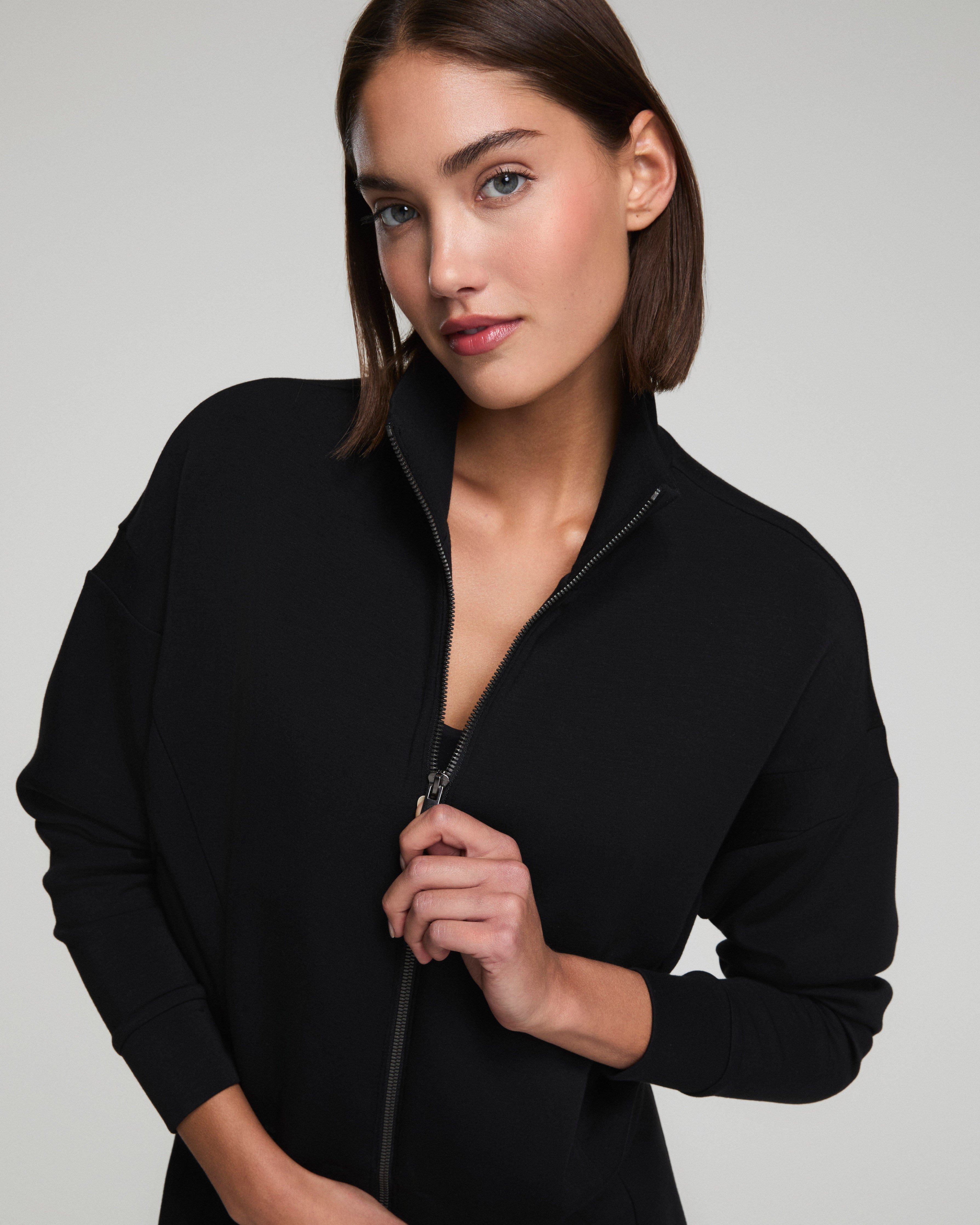 SPANX AirEssentials® Track Jacket | Very Black